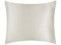 Taie d'oreiller carrée 65x65 cm en soie coloris ivoire