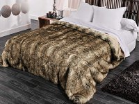 Couvre lit fausse fourrure GRIZZLY