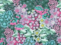 Tissu coton enduit MARTINE imprimé floral multicolore bucolique