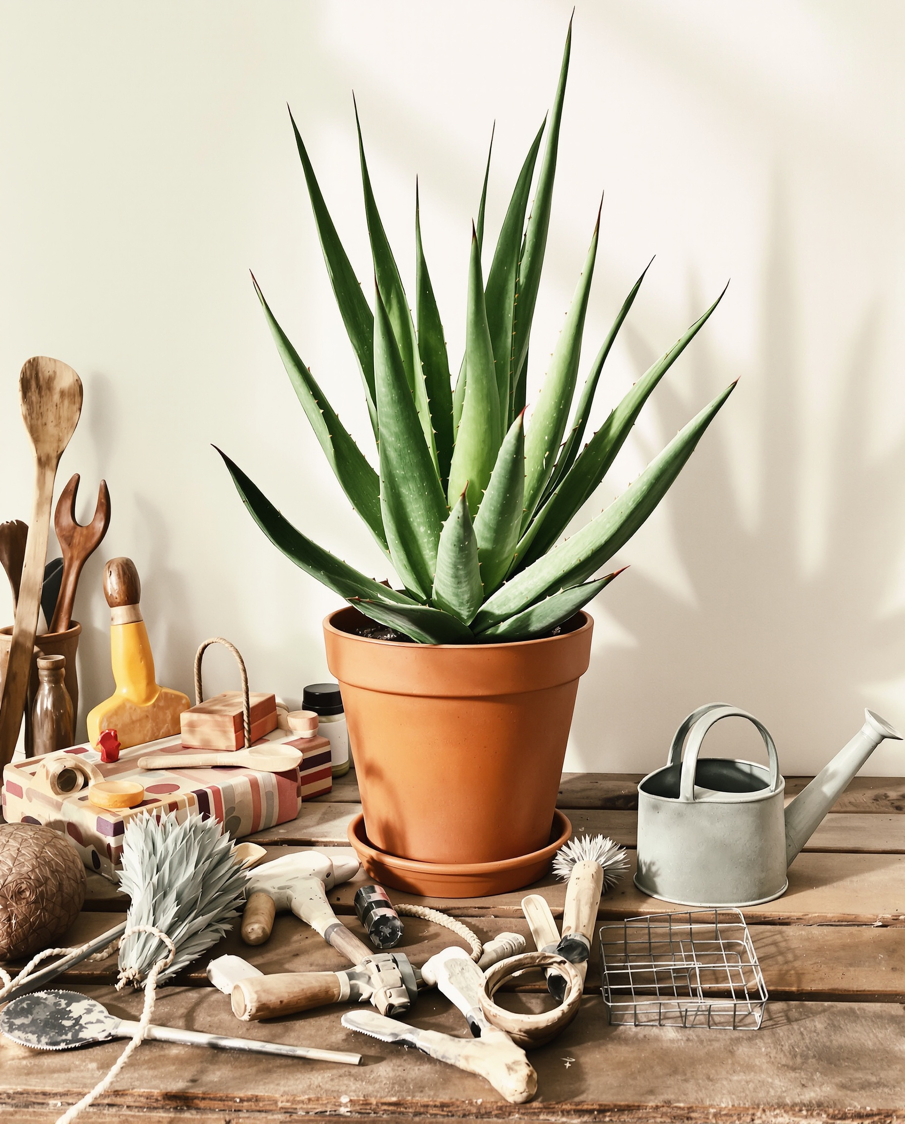Aloe vera robuste pot terre cuite déco décalée
