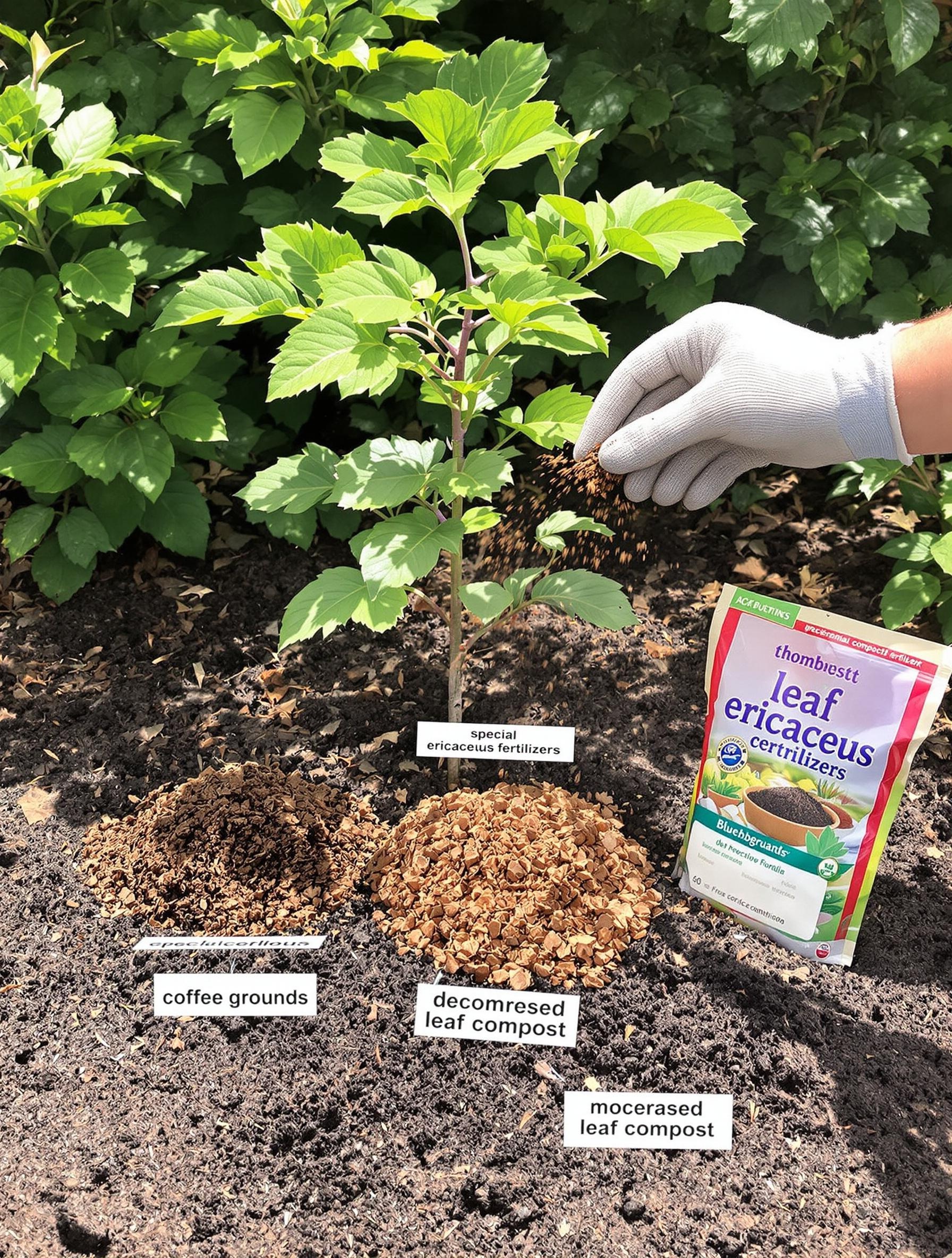 Compost feuilles marc café engrais bruyère fertilisation myrtillier
