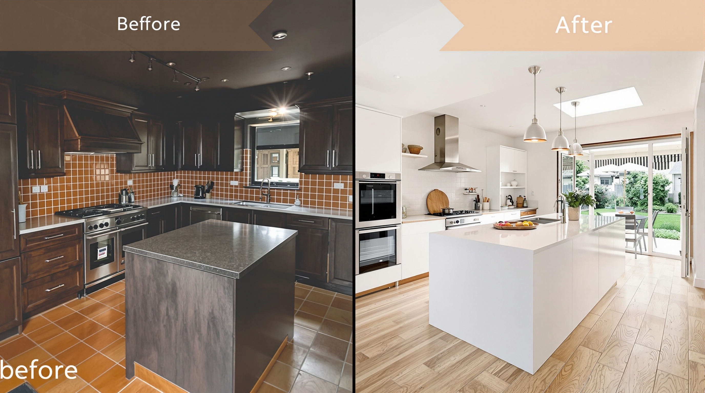 Avant/Après cuisine années 70 décloisonnée