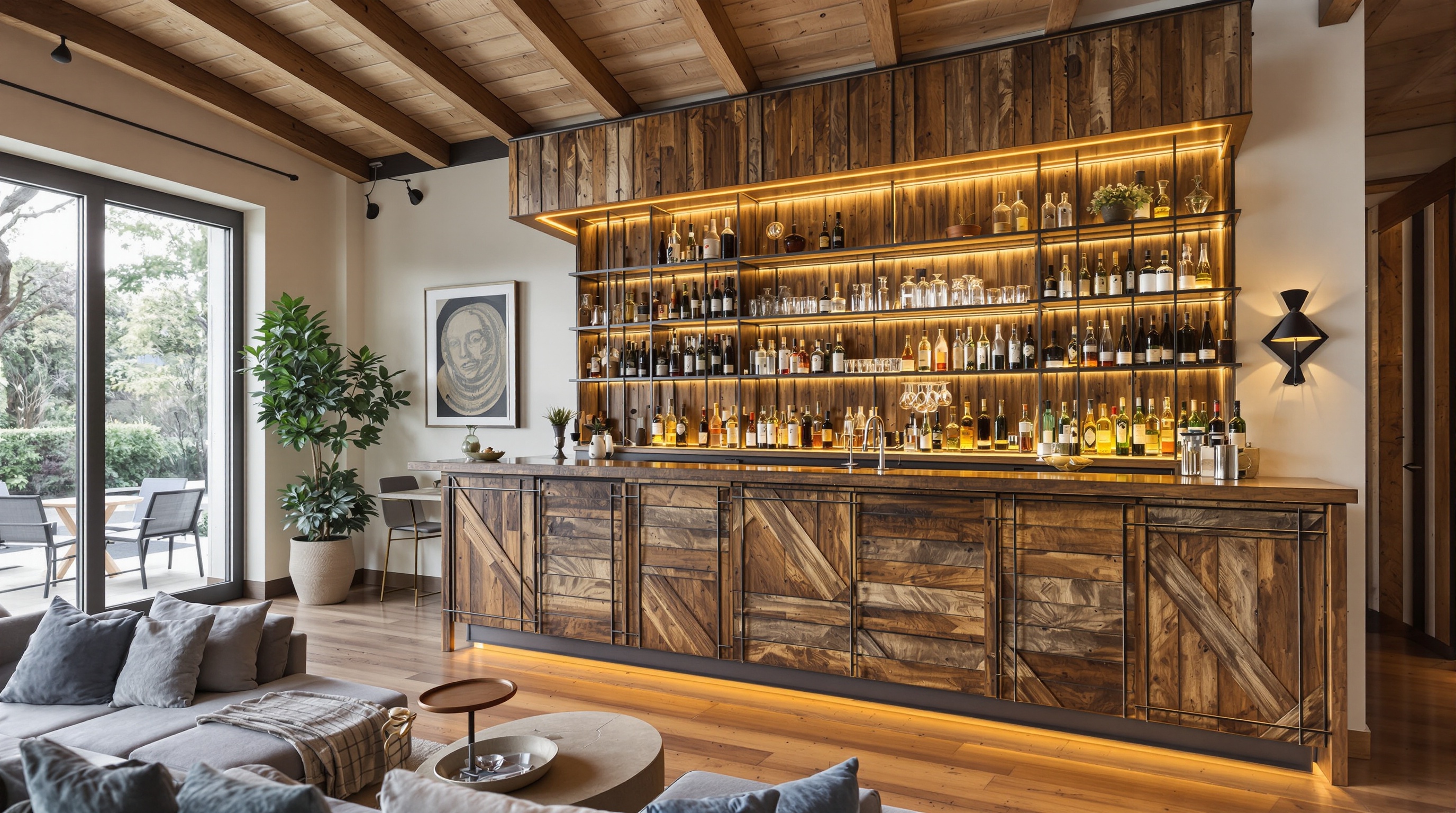 Bar maison dimensions personnalisées style récup Montpellier