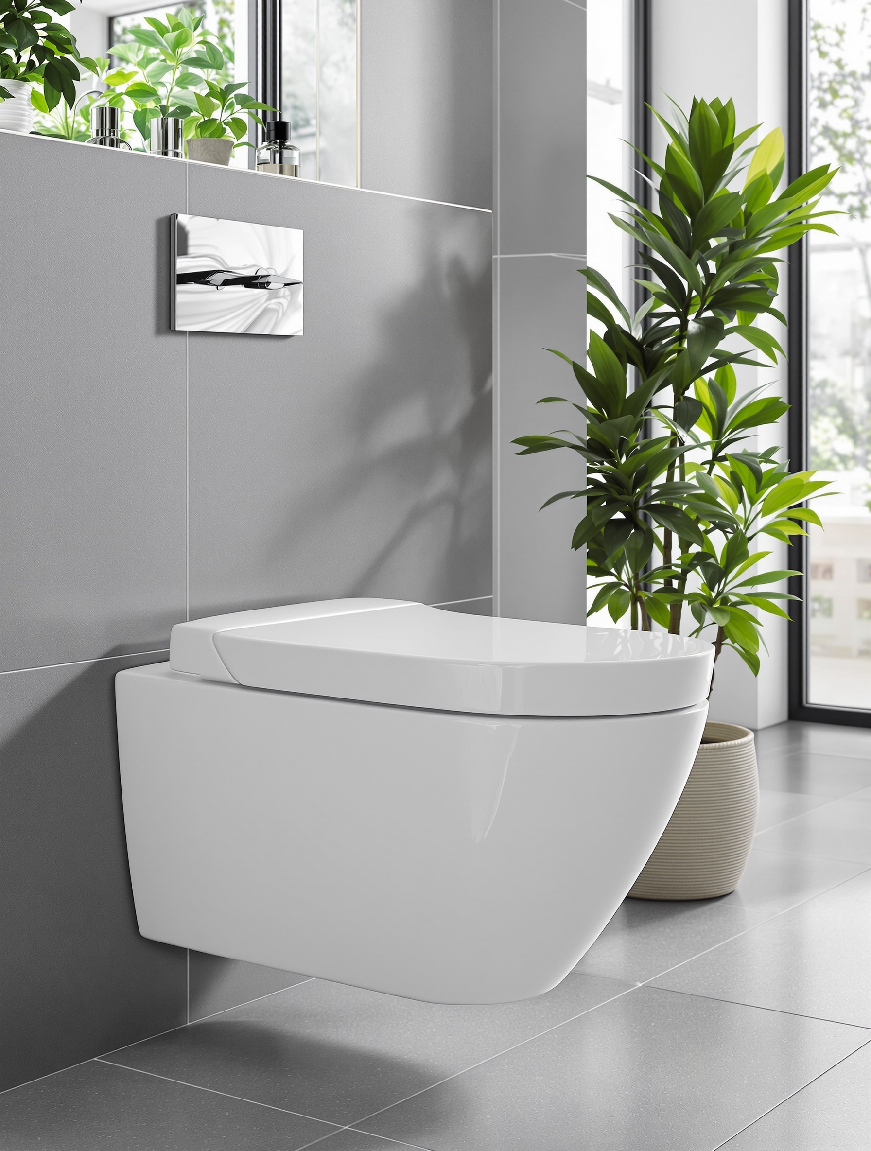 Un bidet moderne dans une salle de bain contemporaine