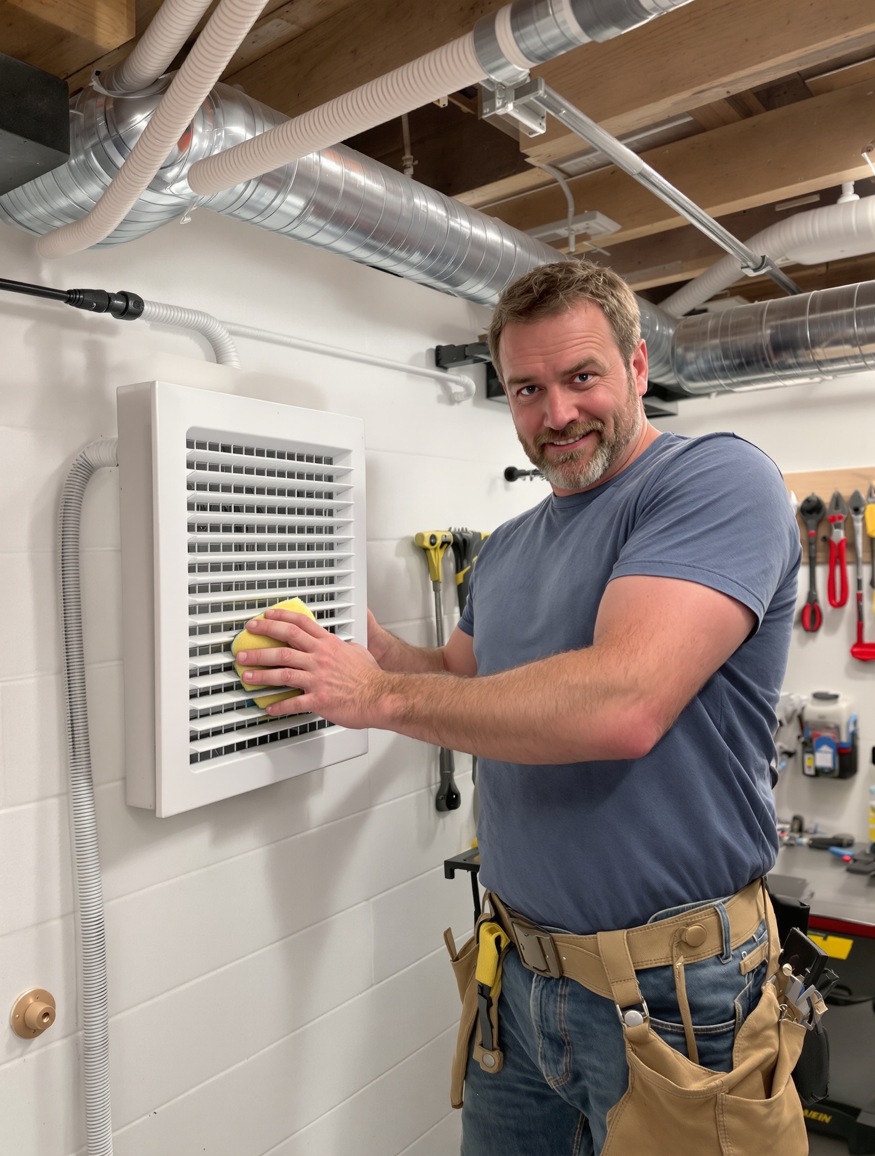 Nettoyage bouche VMC sous-sol bricoleur expression sarcastique