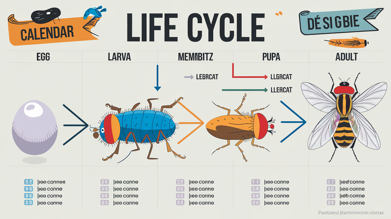 Cycle de vie des mouches et calendrier d'éradication