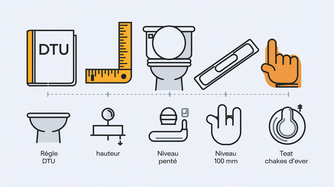 Checklist pour l'installation d'un WC conforme aux normes DTU