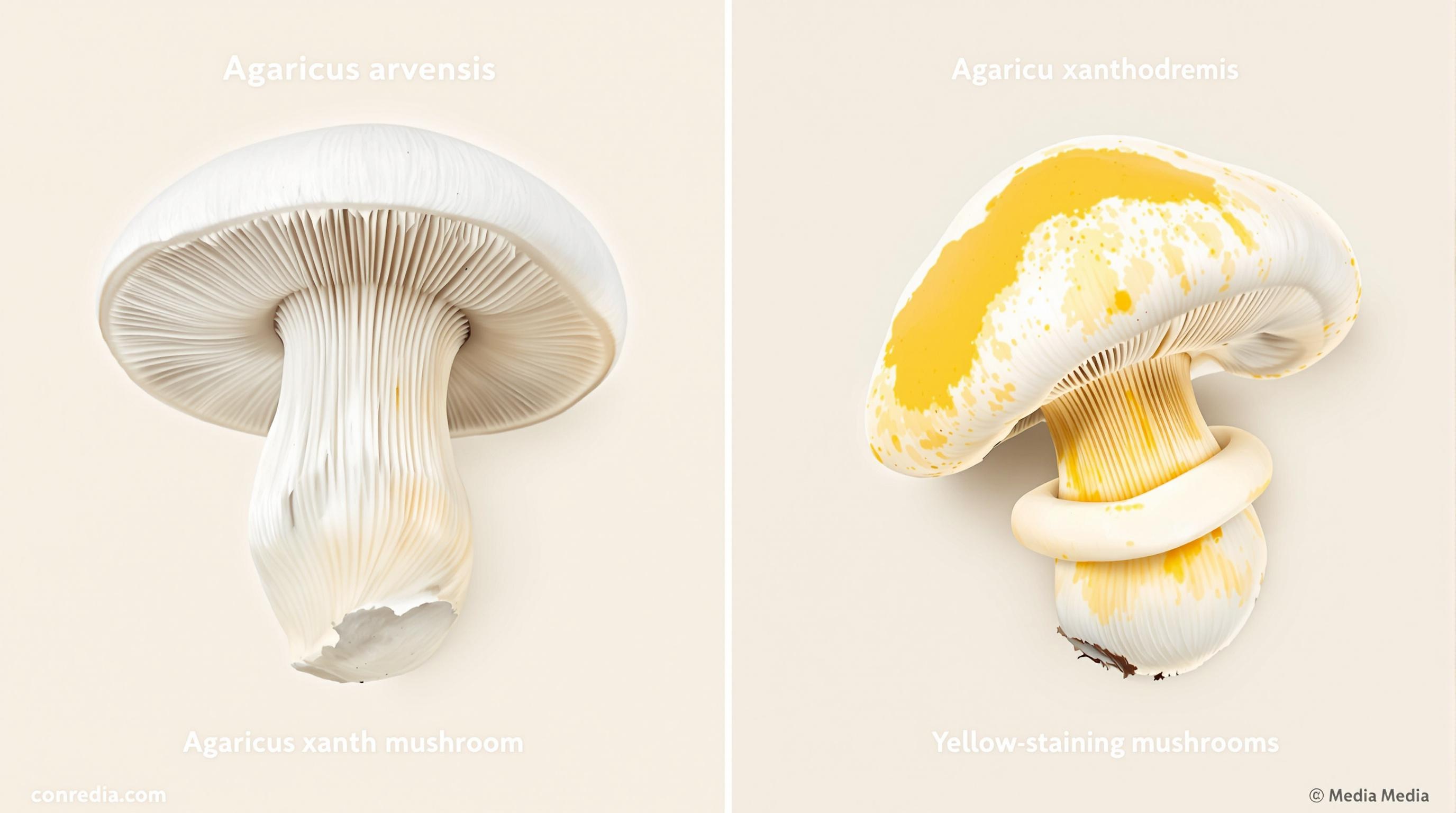 Comparaison entre Agaric des jachères et Agaric jaunissant
