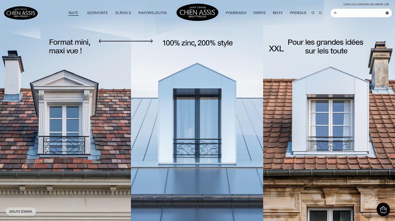 Montage comparatif modèles chien-assis