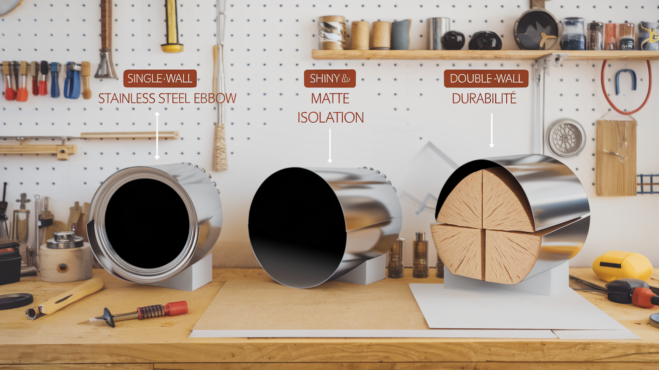 Comparatif coudes inox simple double paroi poêle à bois