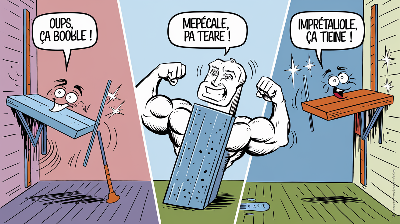 Comparatif étagère posée/vissée et poutre IPN