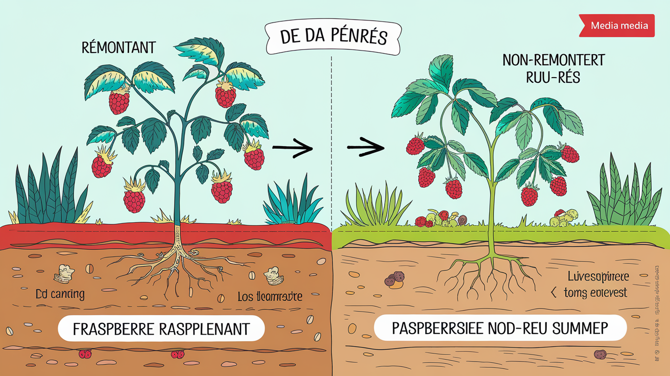 Comparatif framboisier remontant vs non-remontant récolte double ou unique