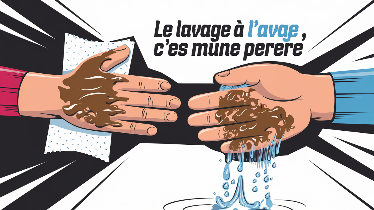 Comparatif lavage main boueuse papier vs eau