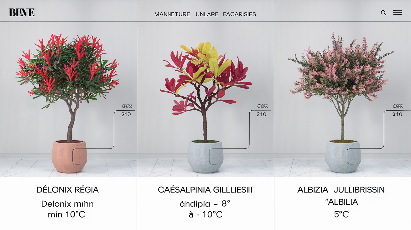 Comparatif d'arbres exotiques rustiques adaptés aux climats tempérés