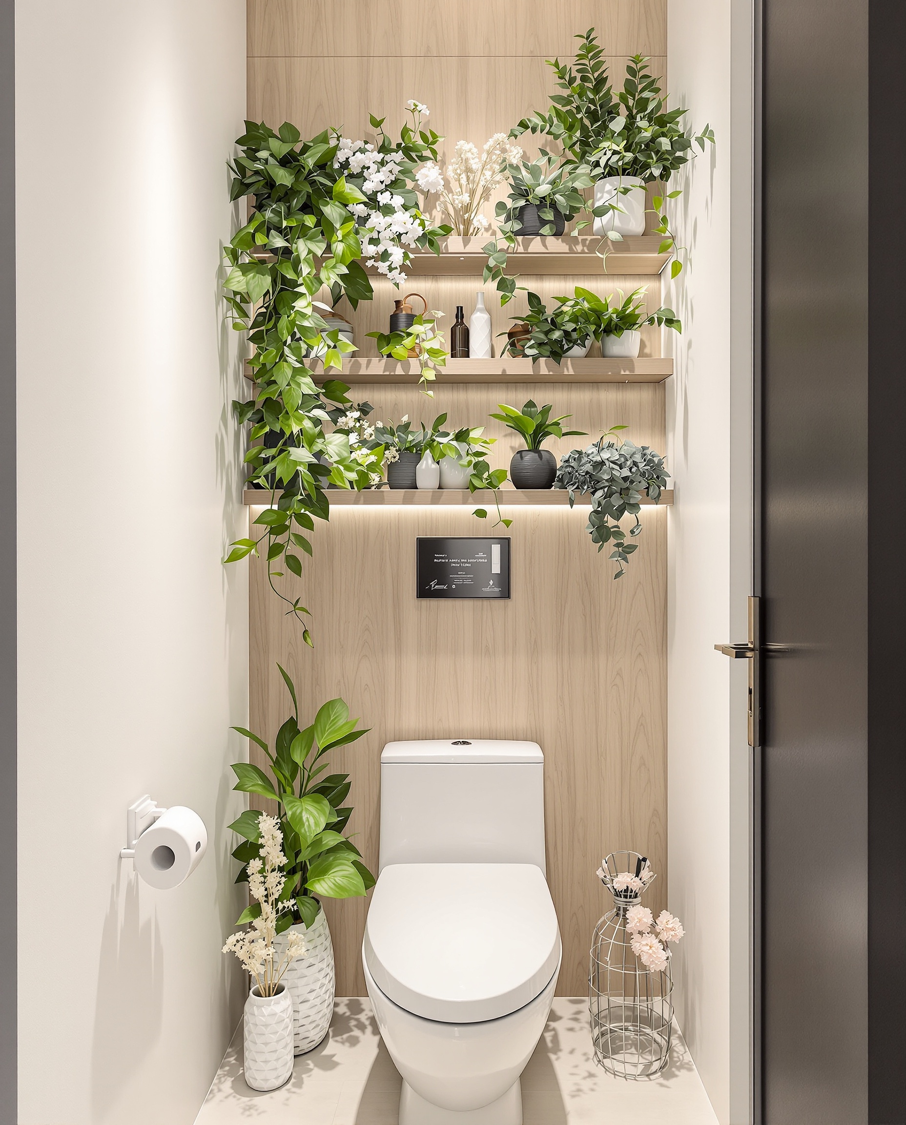 Déco toilettes végétalisées moderne inspiration Pinterest