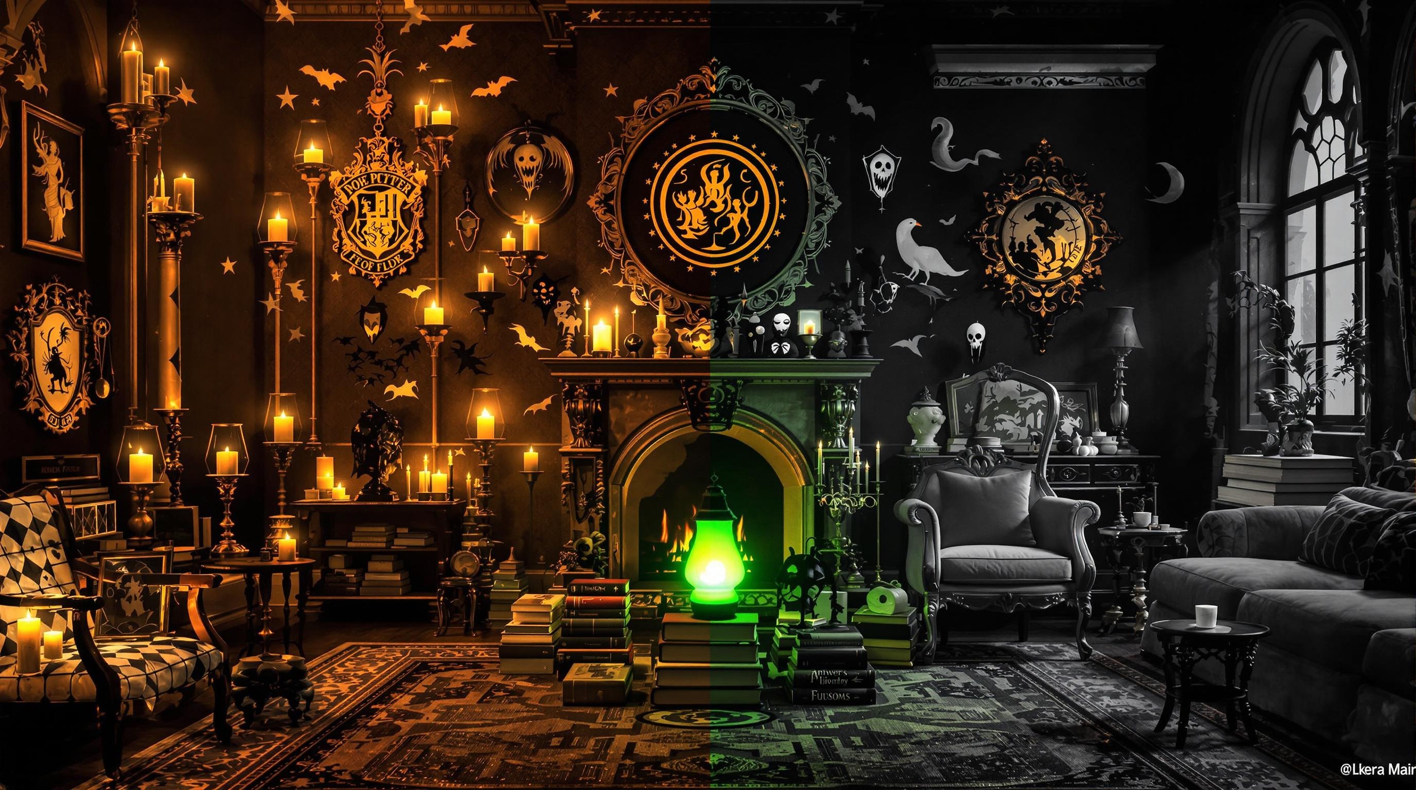 Décoration Halloween inspirée de la pop culture : Harry Potter, Famille Addams et Chair de Poule
