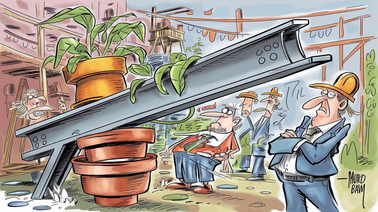 Chantier bohème IPN mal dimensionné, ingénieur dépité