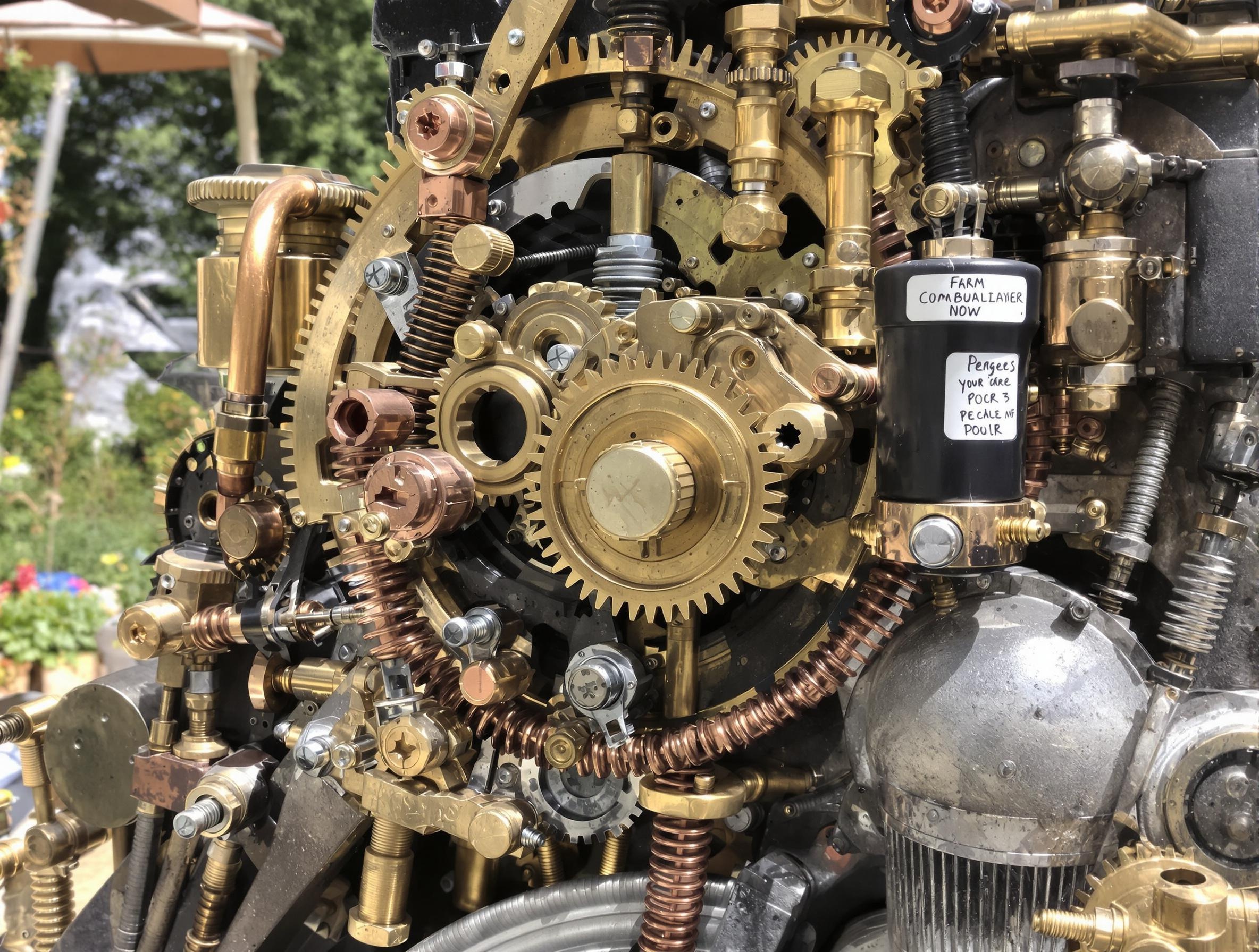 motorisation artisanale abri piscine steampunk