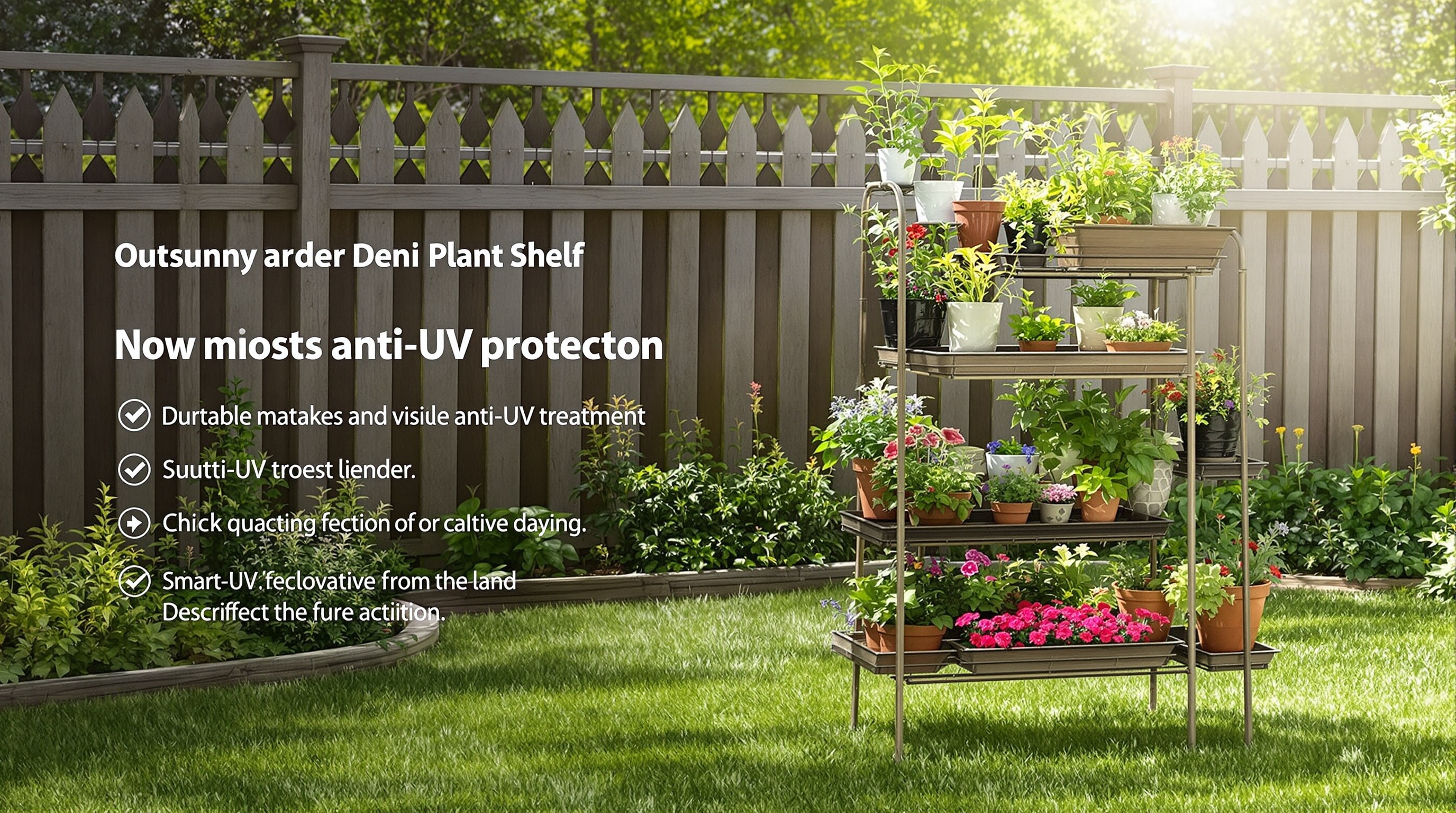 étagère à plantes outdoor Outsunny anti-UV