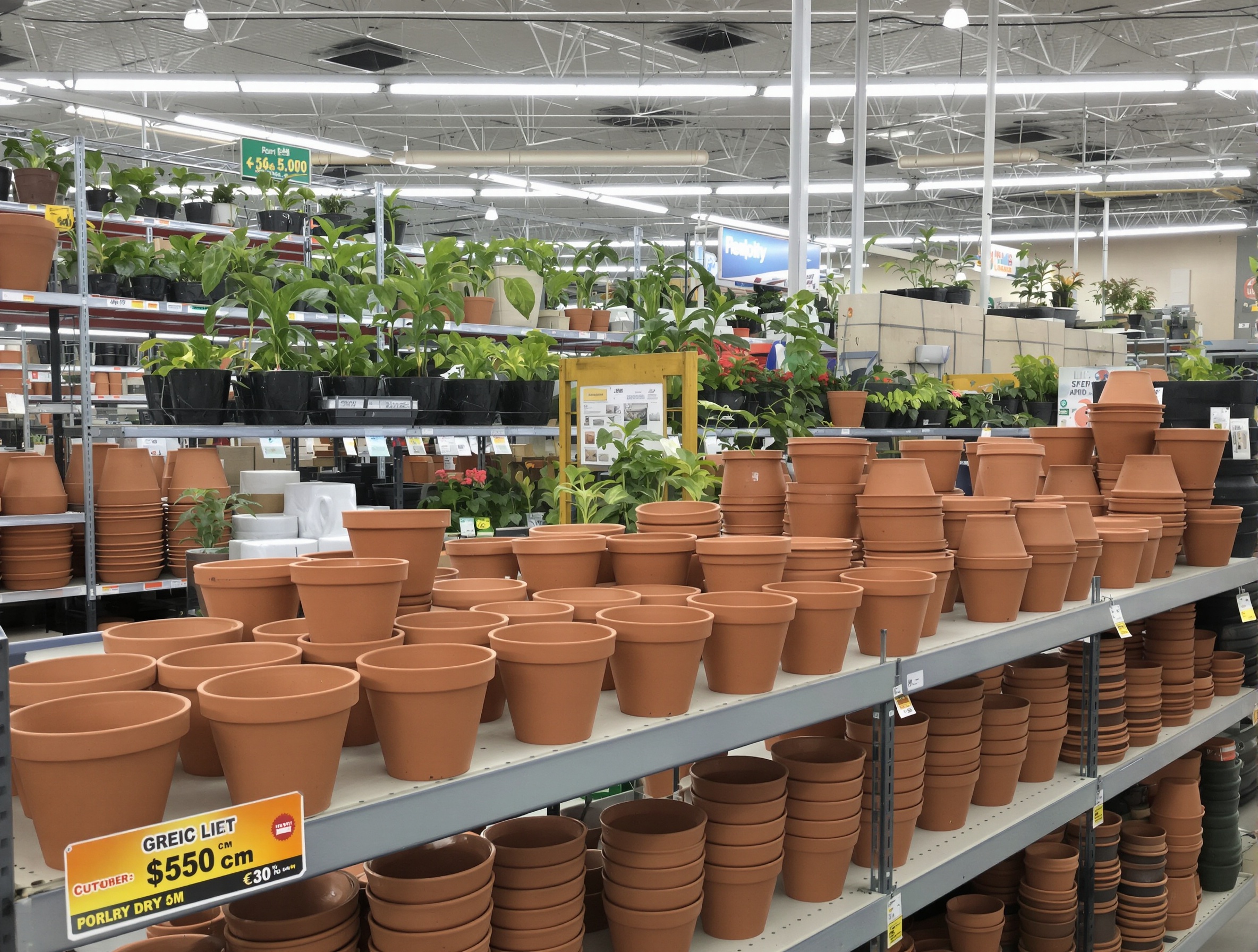 étagère à plantes Leroy Merlin ambiance magasin bricolage