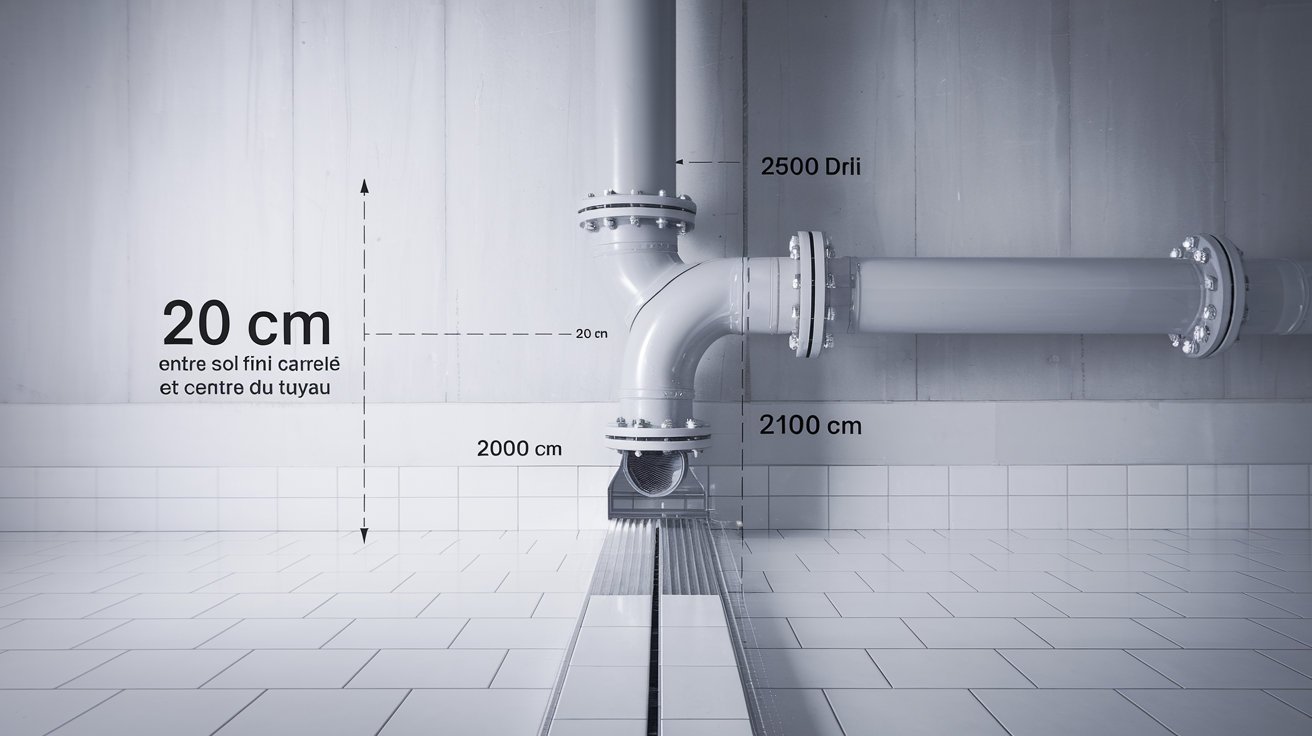 Évacuation horizontale d'un WC à 20 cm du sol fini