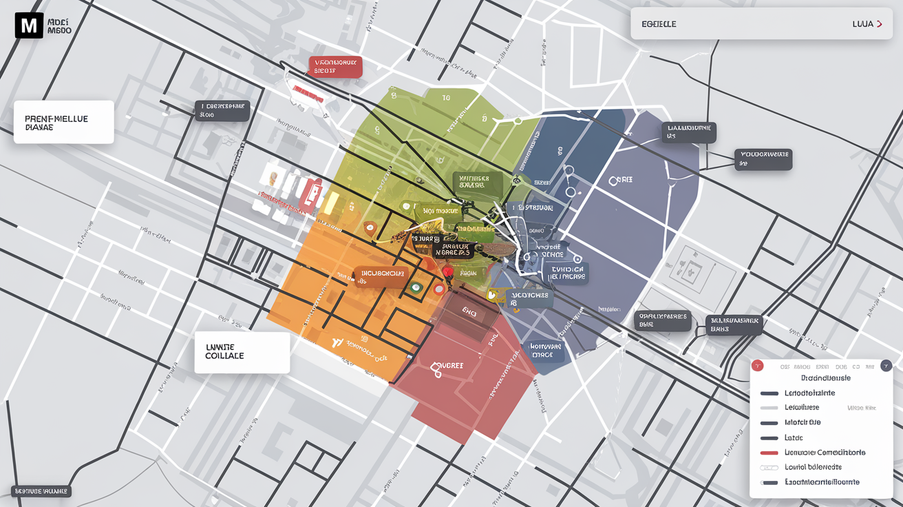 Superposition des zones PLU sur une parcelle dans Géofoncier