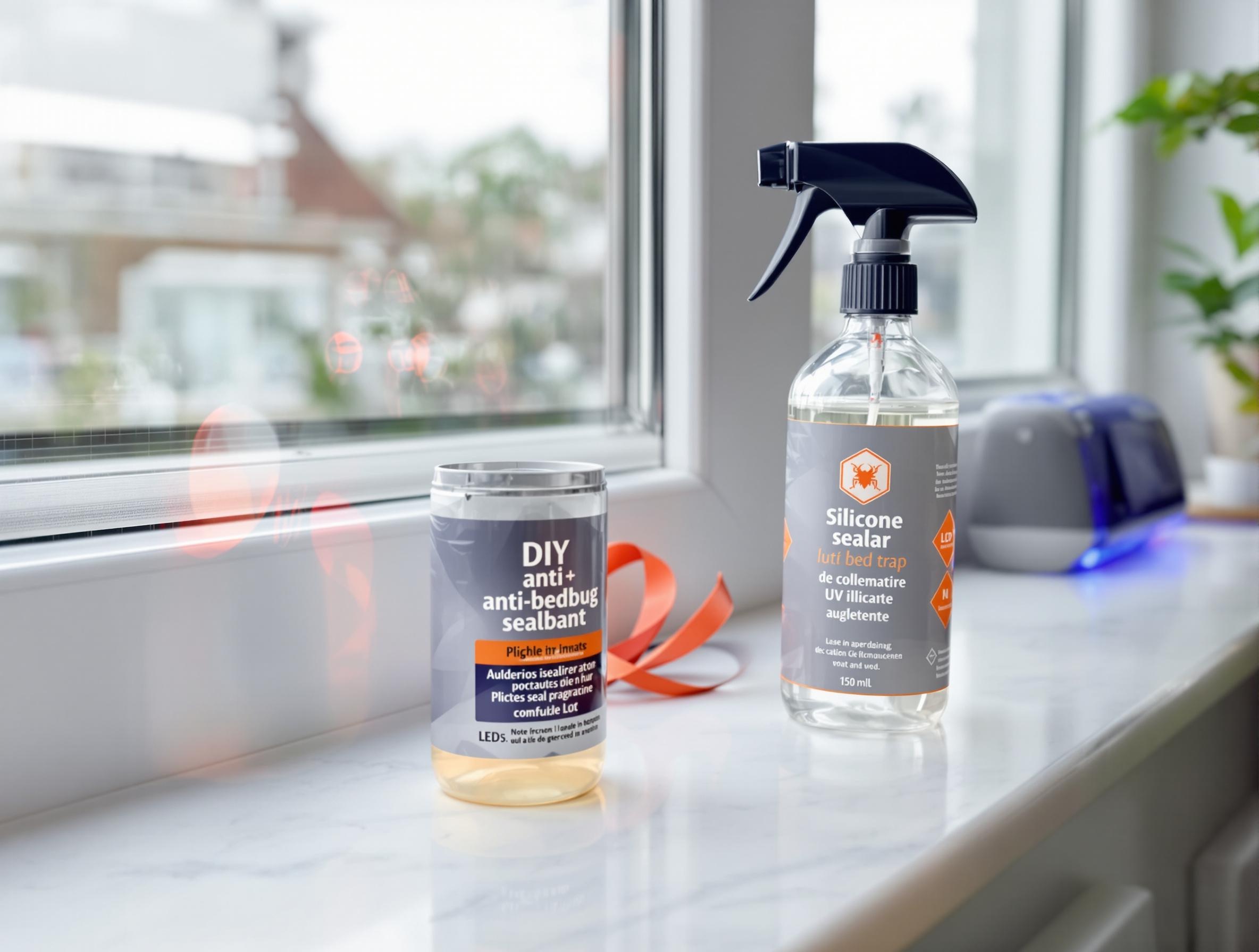 Spray naturel anti-punaise DIY avec fenêtre calfeutrée et LED rouge