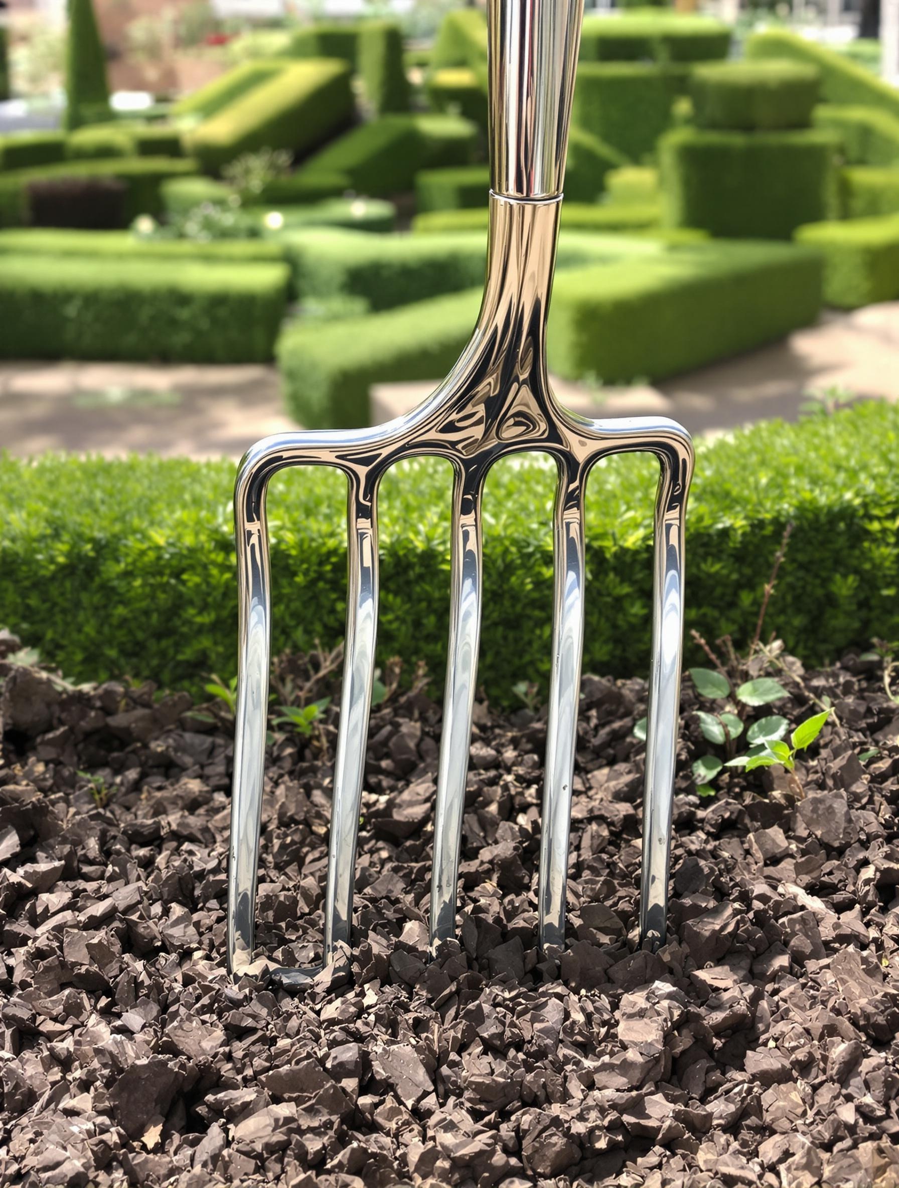 Grelinette en action dans un jardin urbain