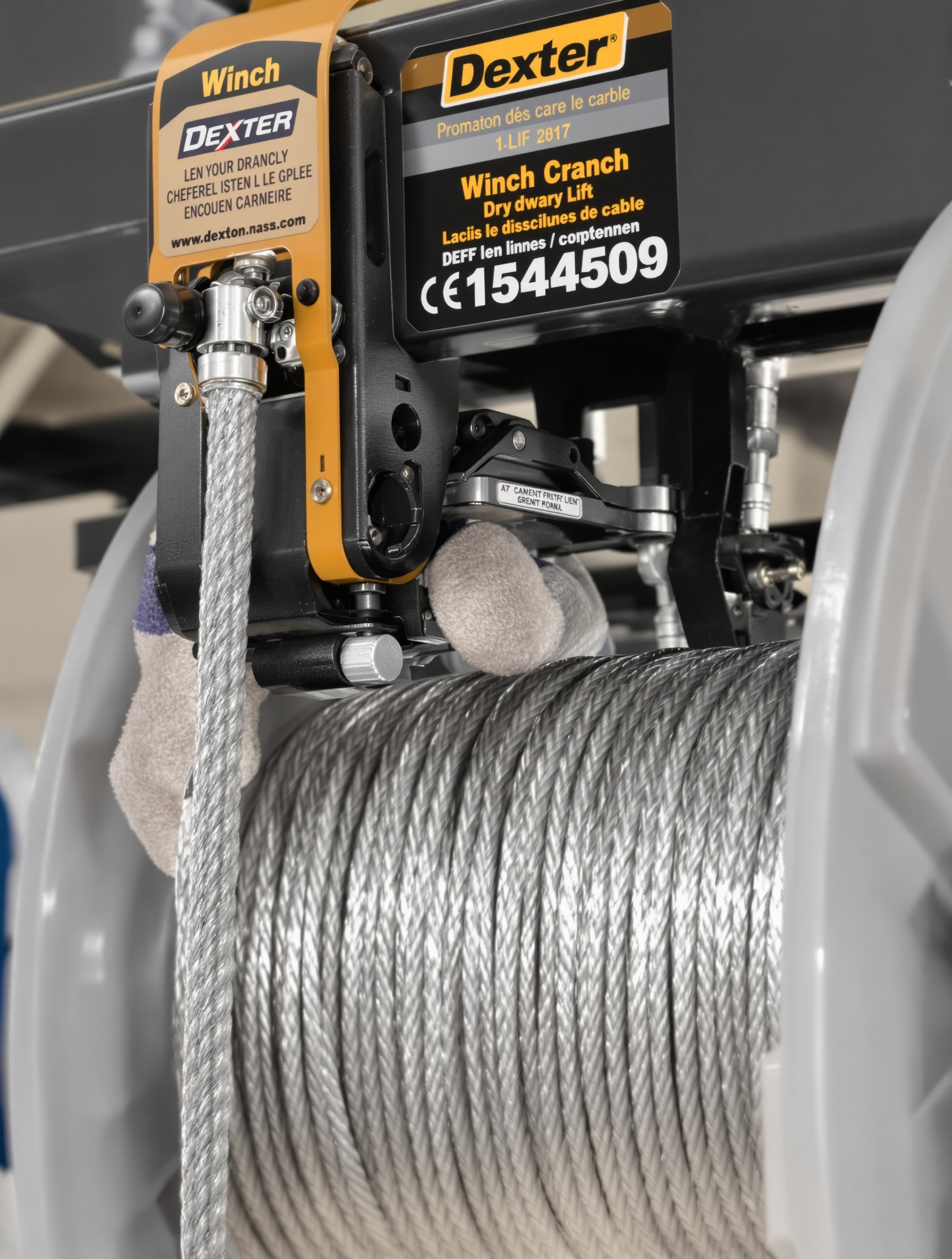 Manivelle du treuil Dexter actionnée doucement