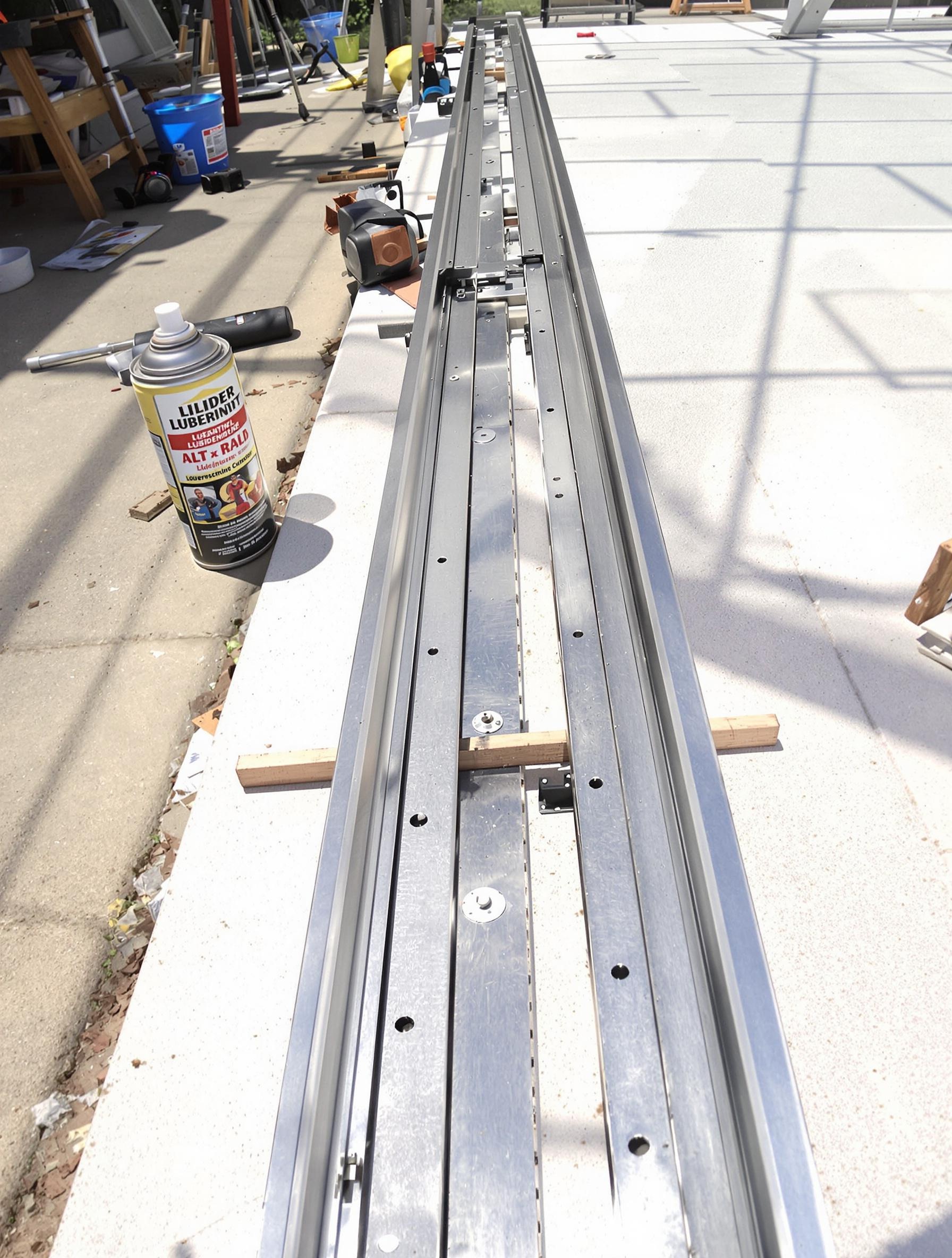 Pose rail coulissant abri piscine DIY