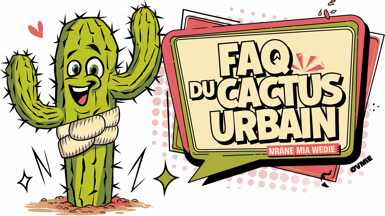 FAQ du cactus urbain : illustration humoristique talk-show pop culture