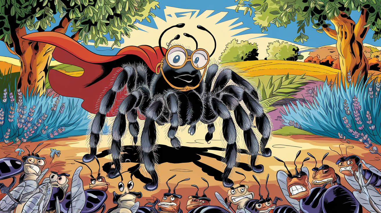 Mygale de Provence jouant un rôle écologique face aux insectes nuisibles