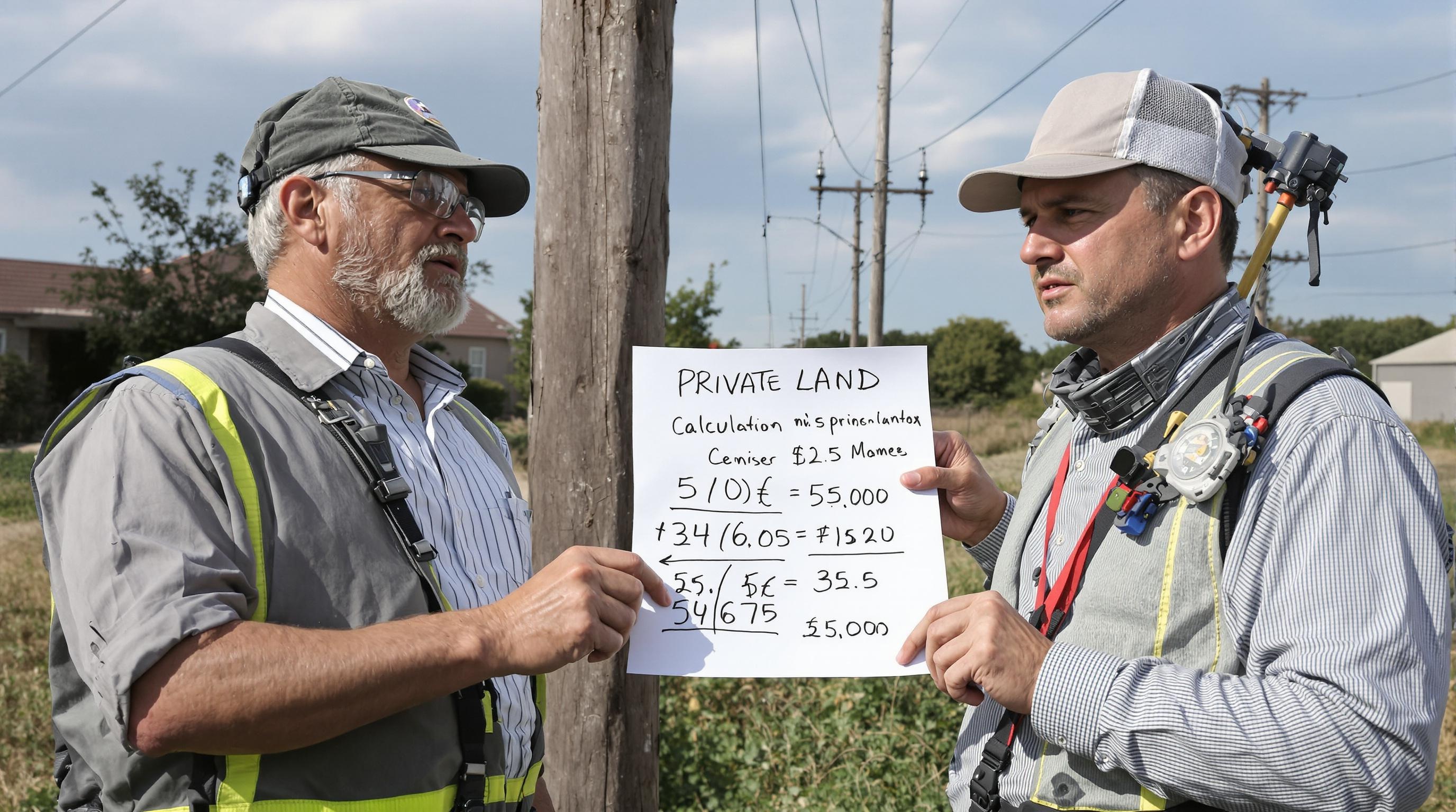 Calcul indemnité servitude électrique discussion terrain privé