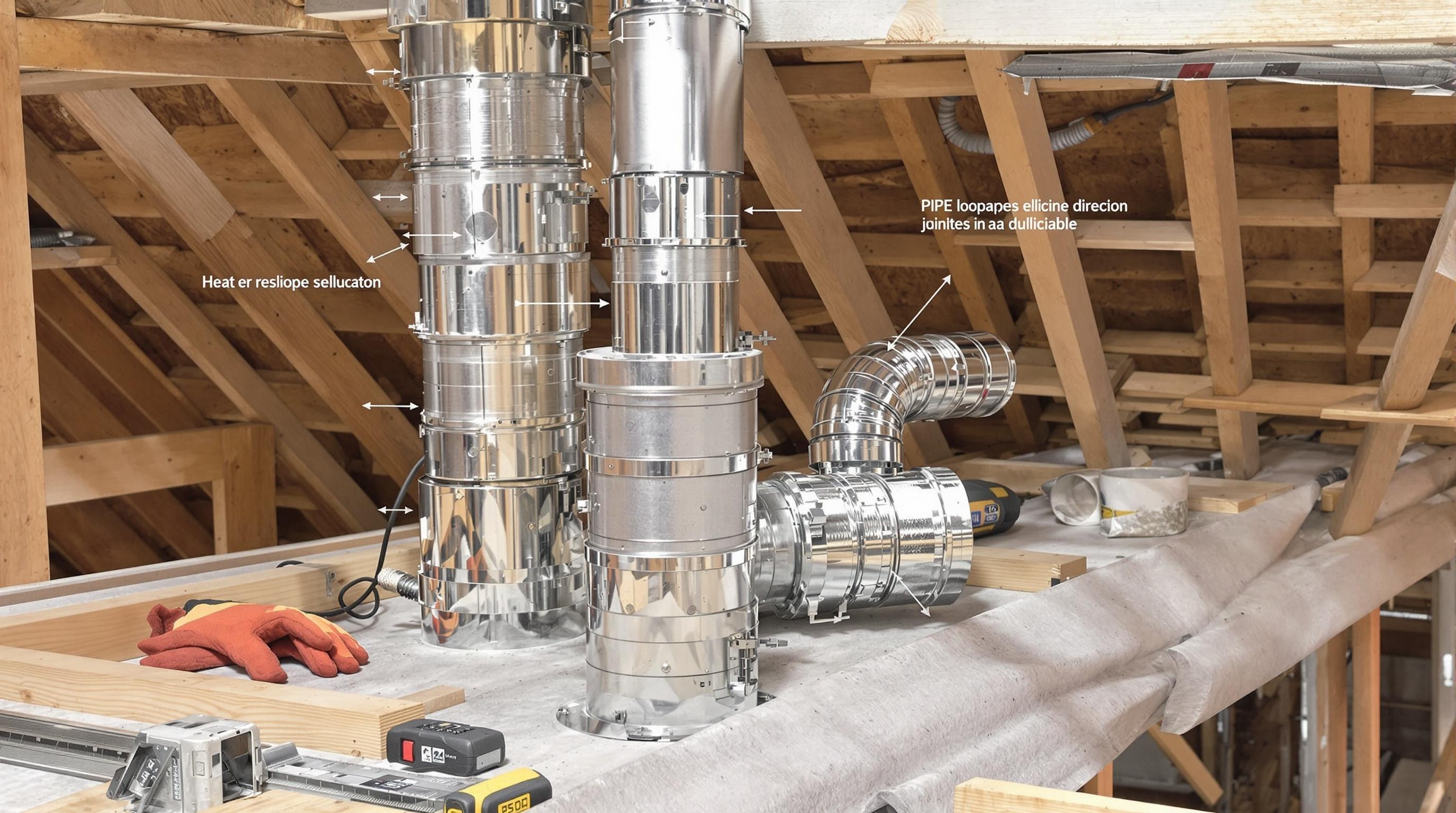Installation conduit poêle bois coudes 45 joint silicone
