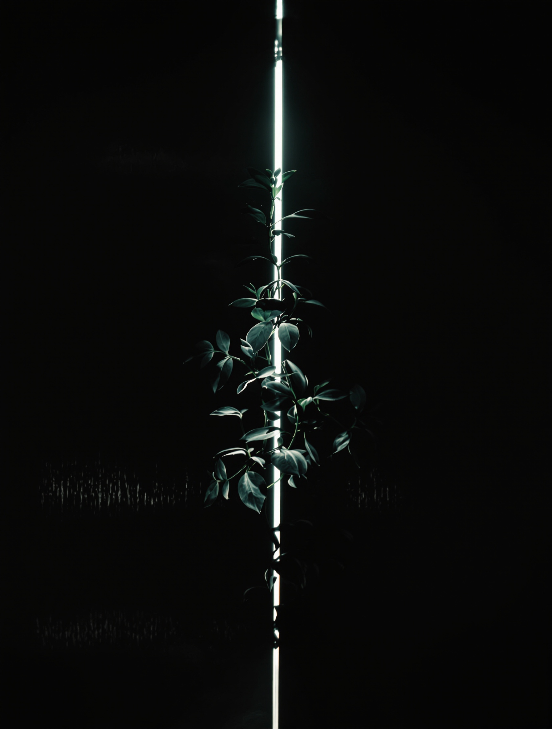 Kalanchoe enfermé dans le noir total