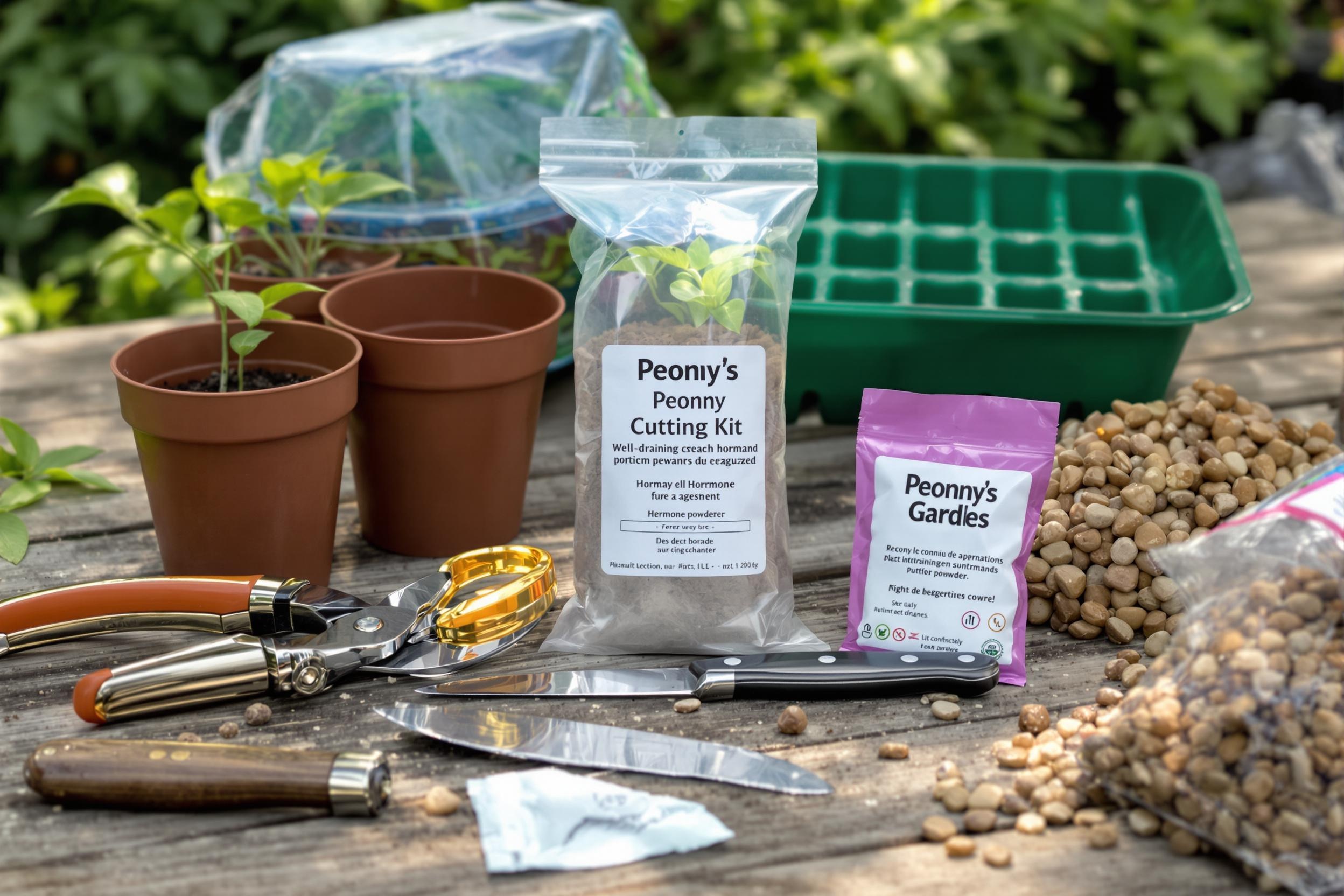 Kit matériel bouturage pivoine authentique