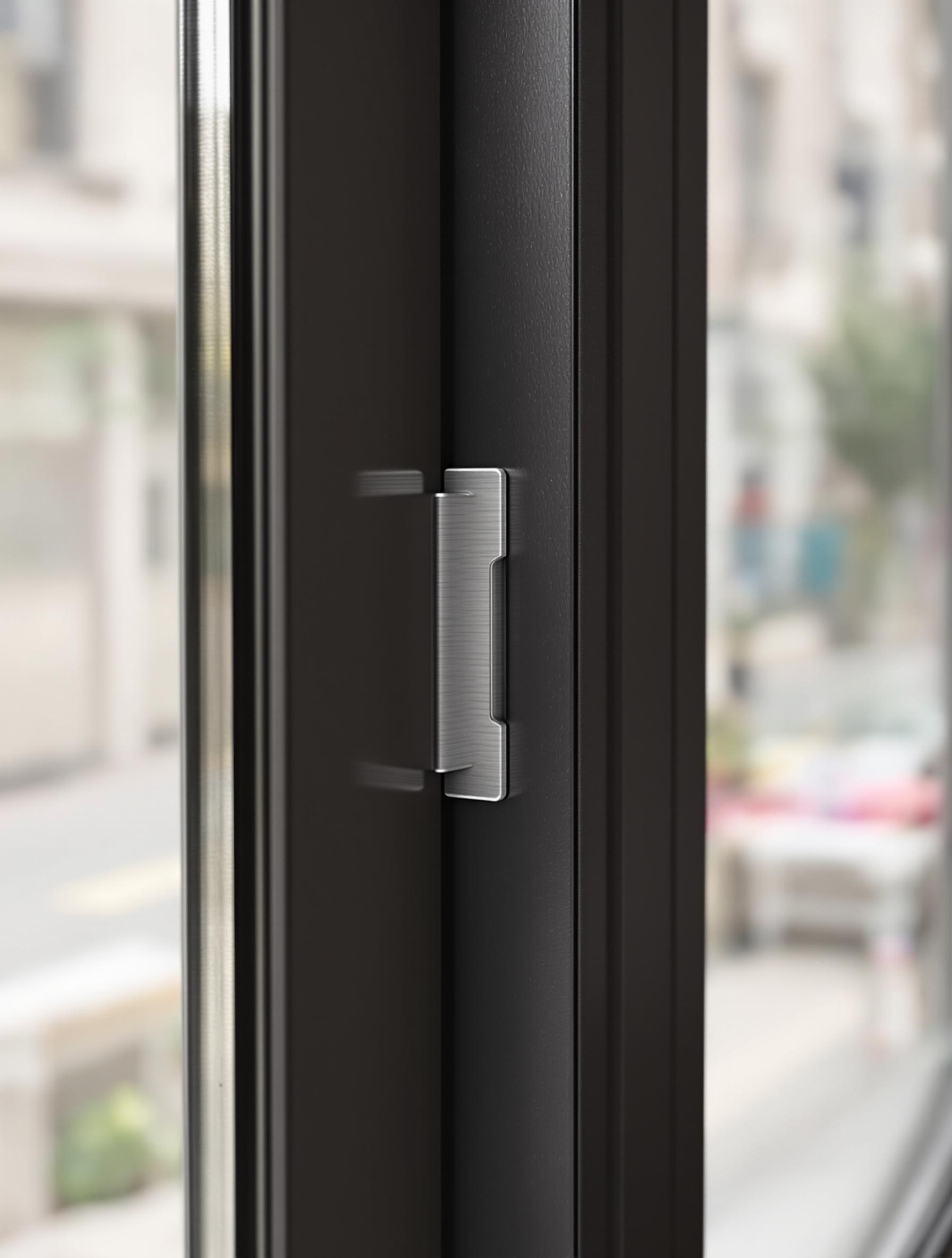 loquet extérieur discret sous dormant porte-fenêtre