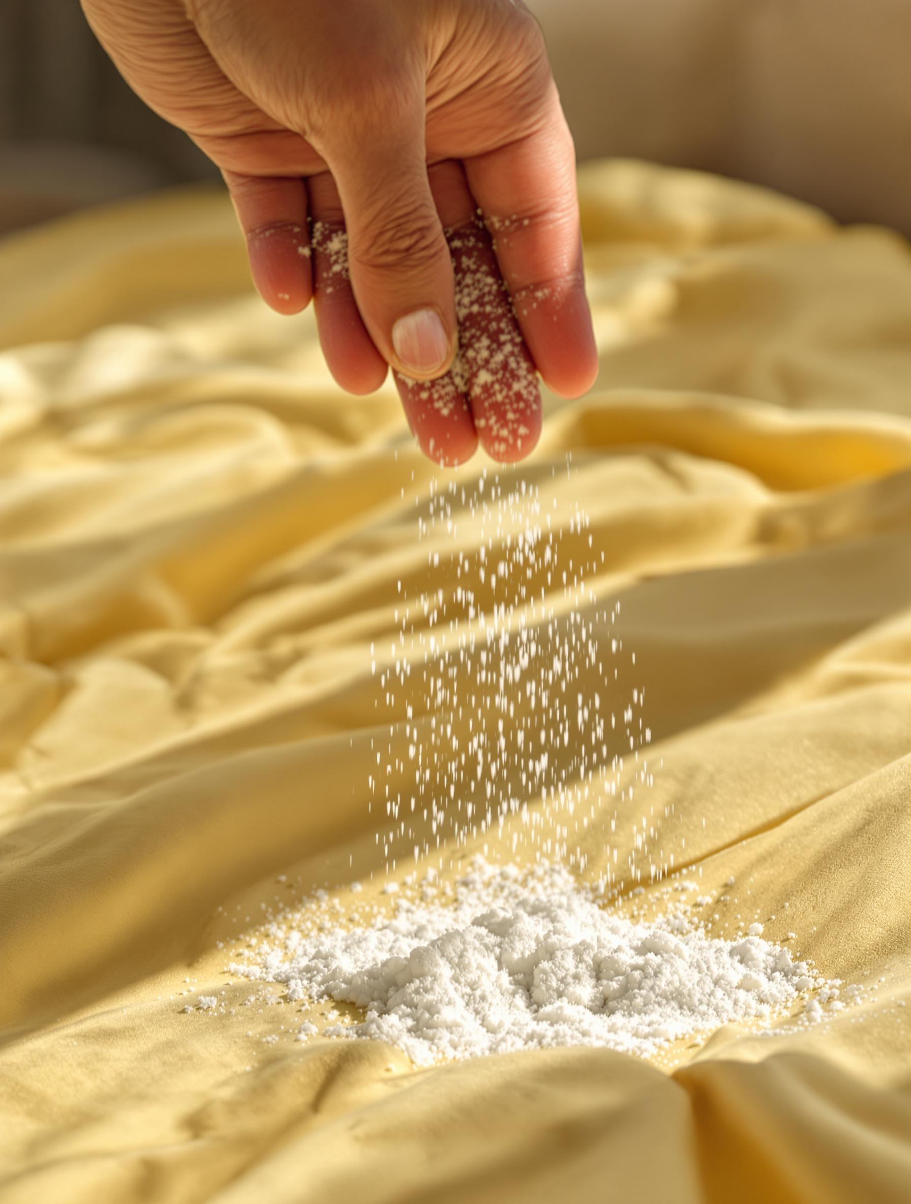 Saupoudrer du bicarbonate sur un matelas jauni