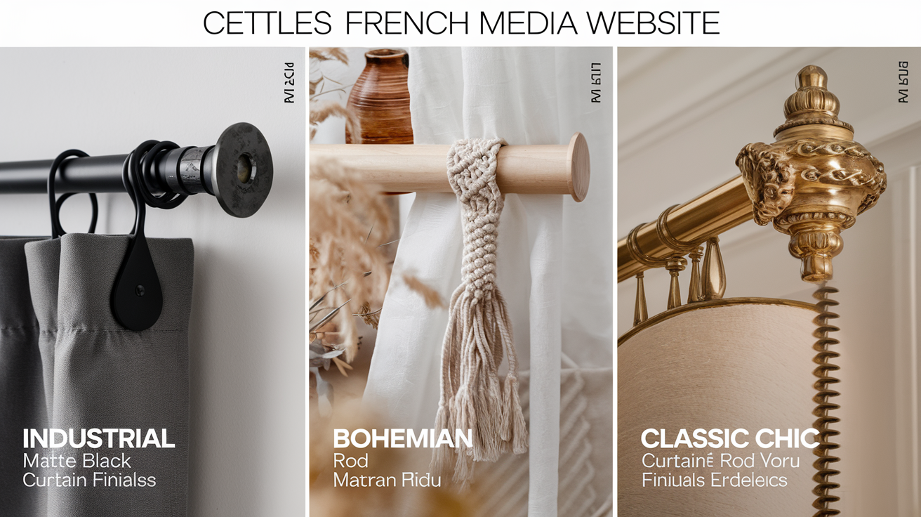 Moodboard styles accessoires rideaux industriel bohème classique chic