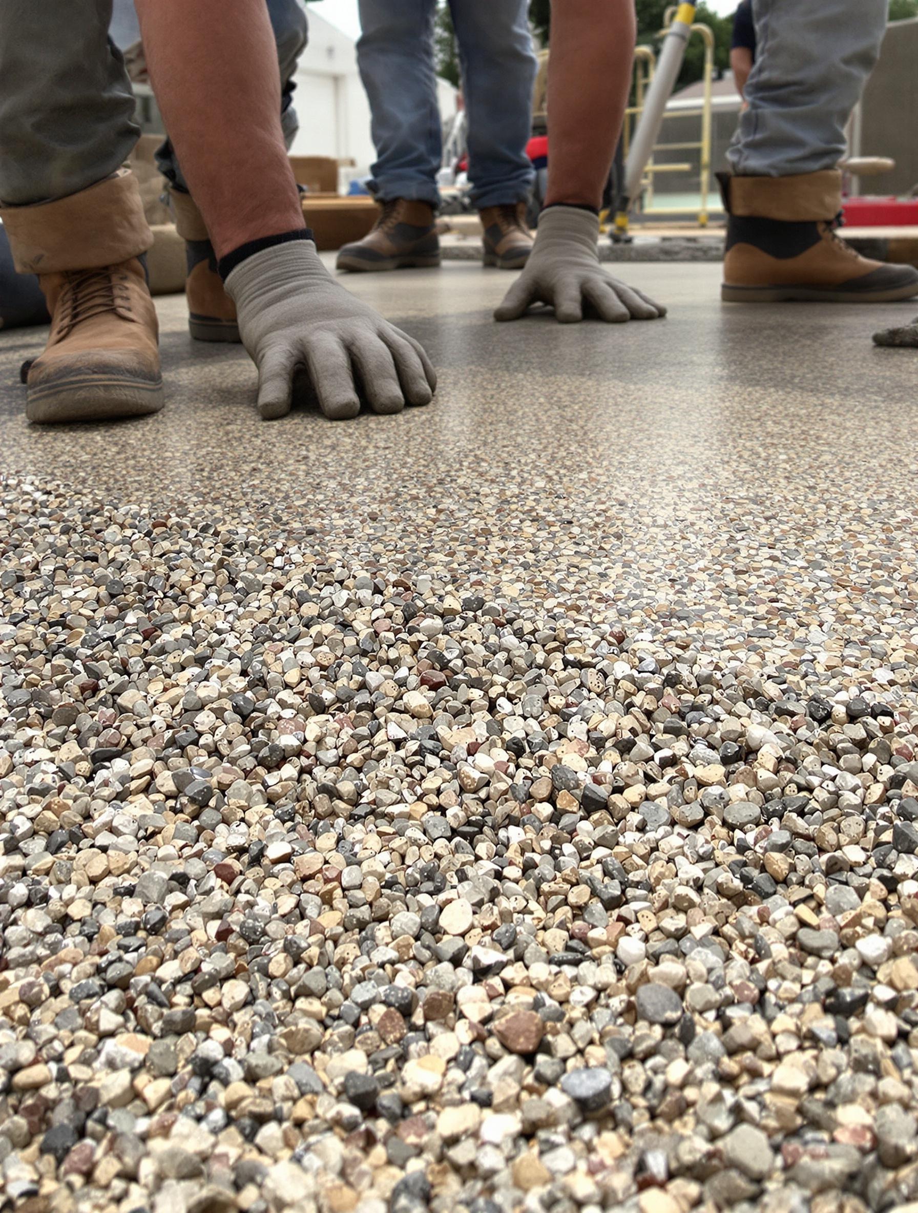 chantier pose terrasse béton désactivé professionnels