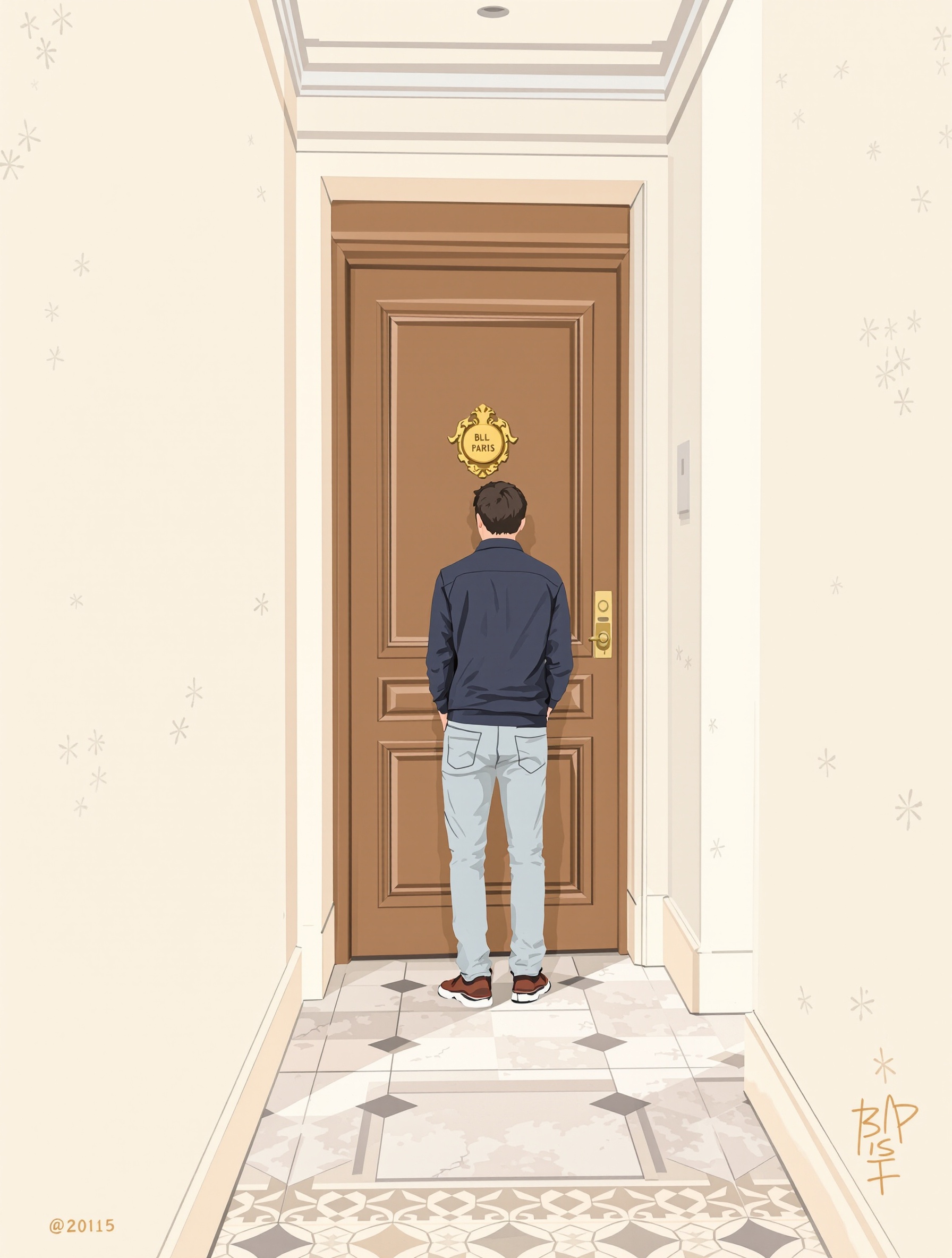 Personne sonne chez son voisin pour vérifier panne collective eau chaude