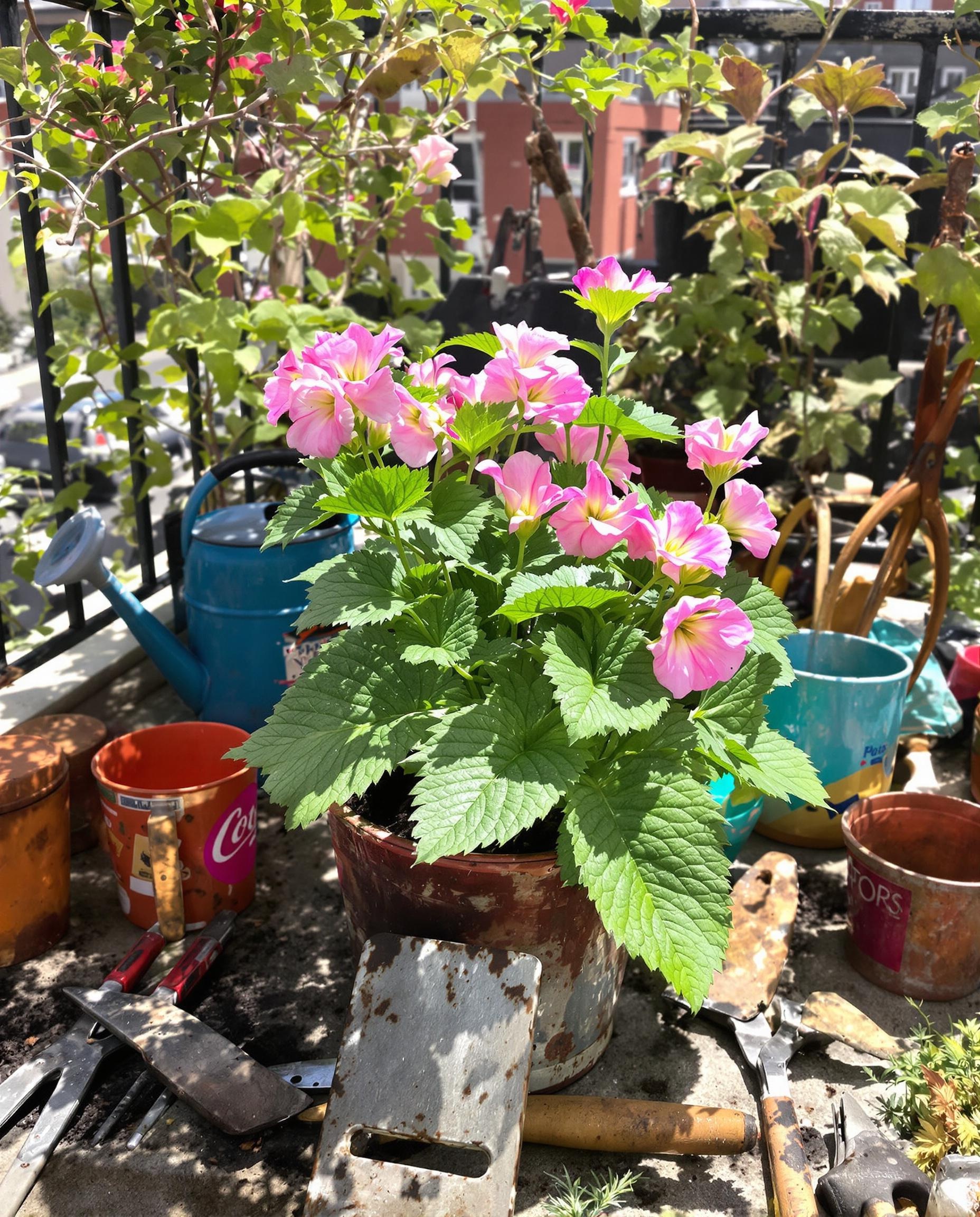 Pelargonium hortorum Rose pince balcon rock outils jardinage