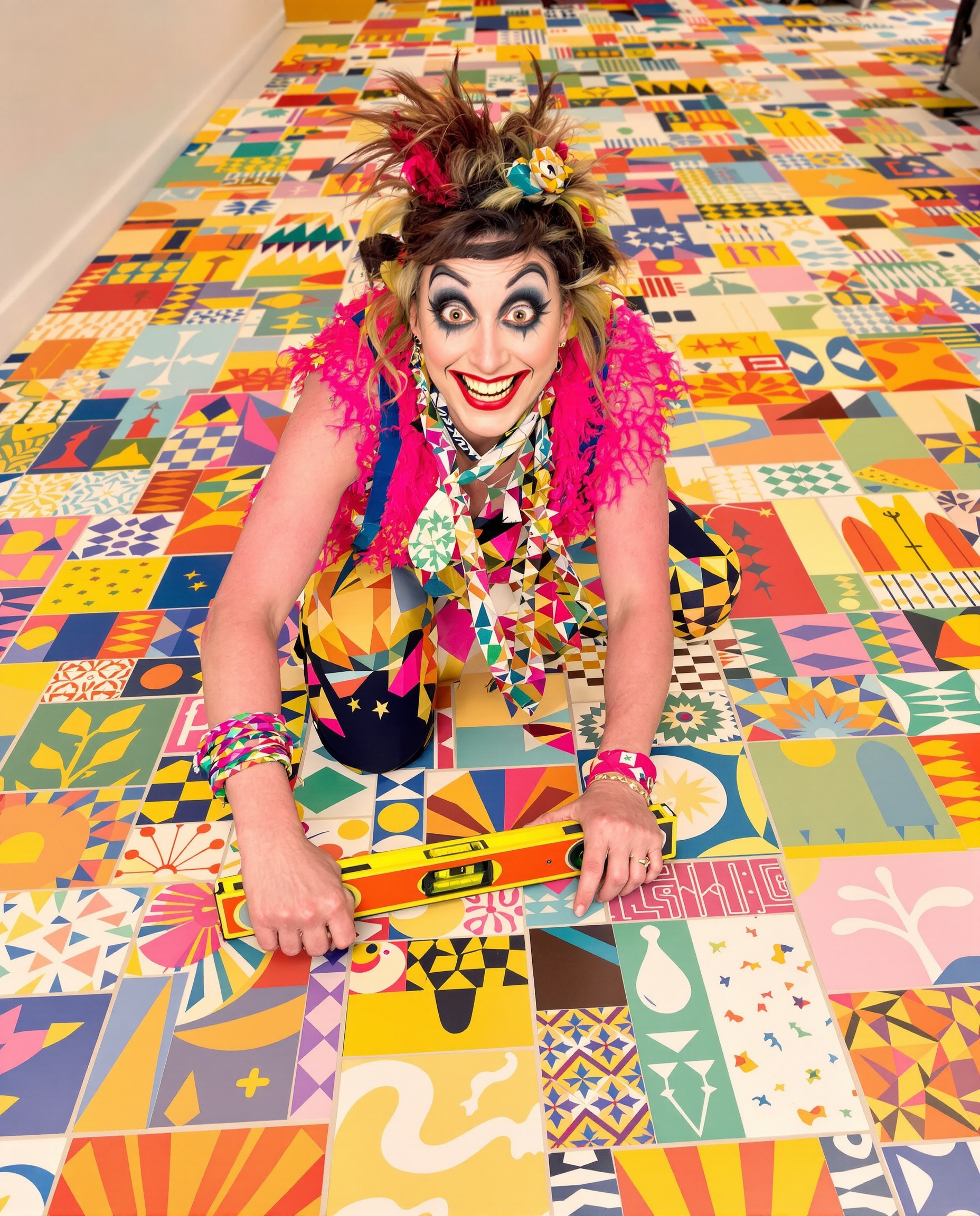 personne excentrique fin pose carrelage bohème
