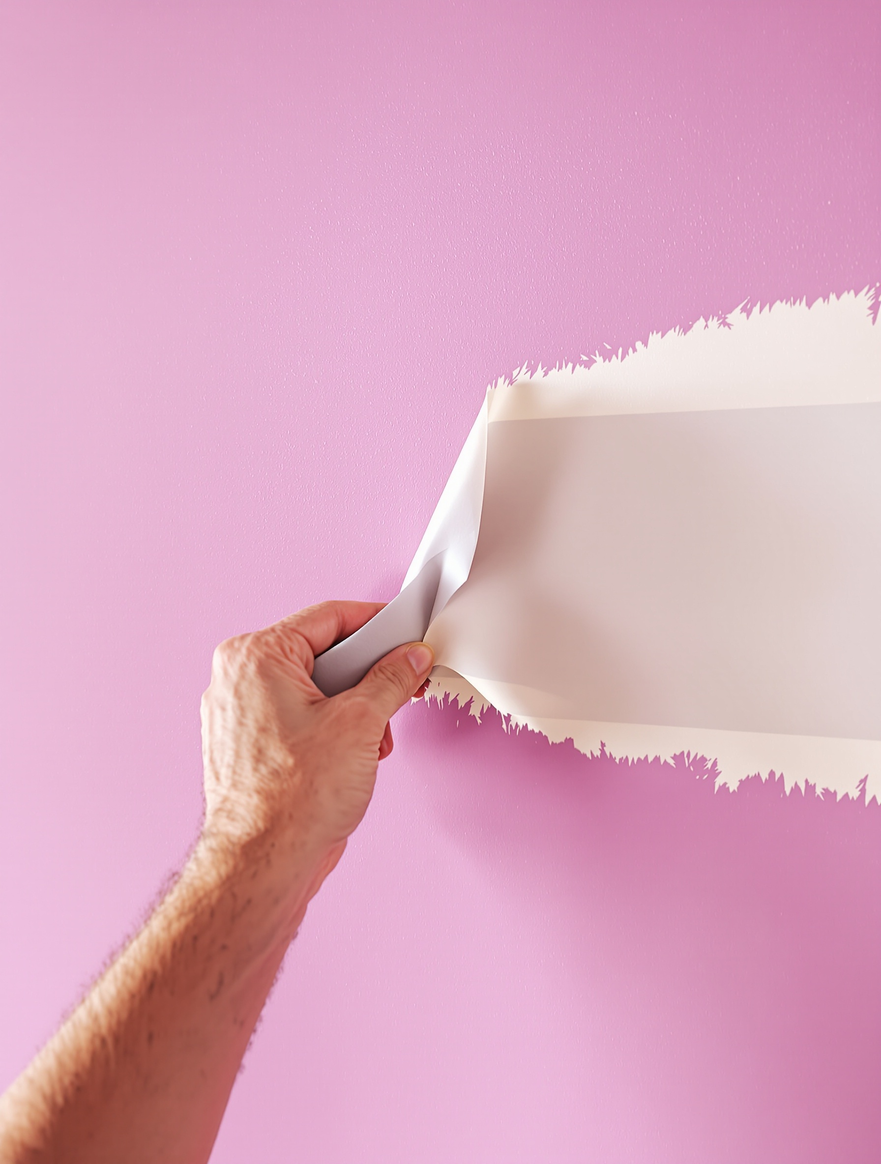 ruban de masquage arraché avec peinture