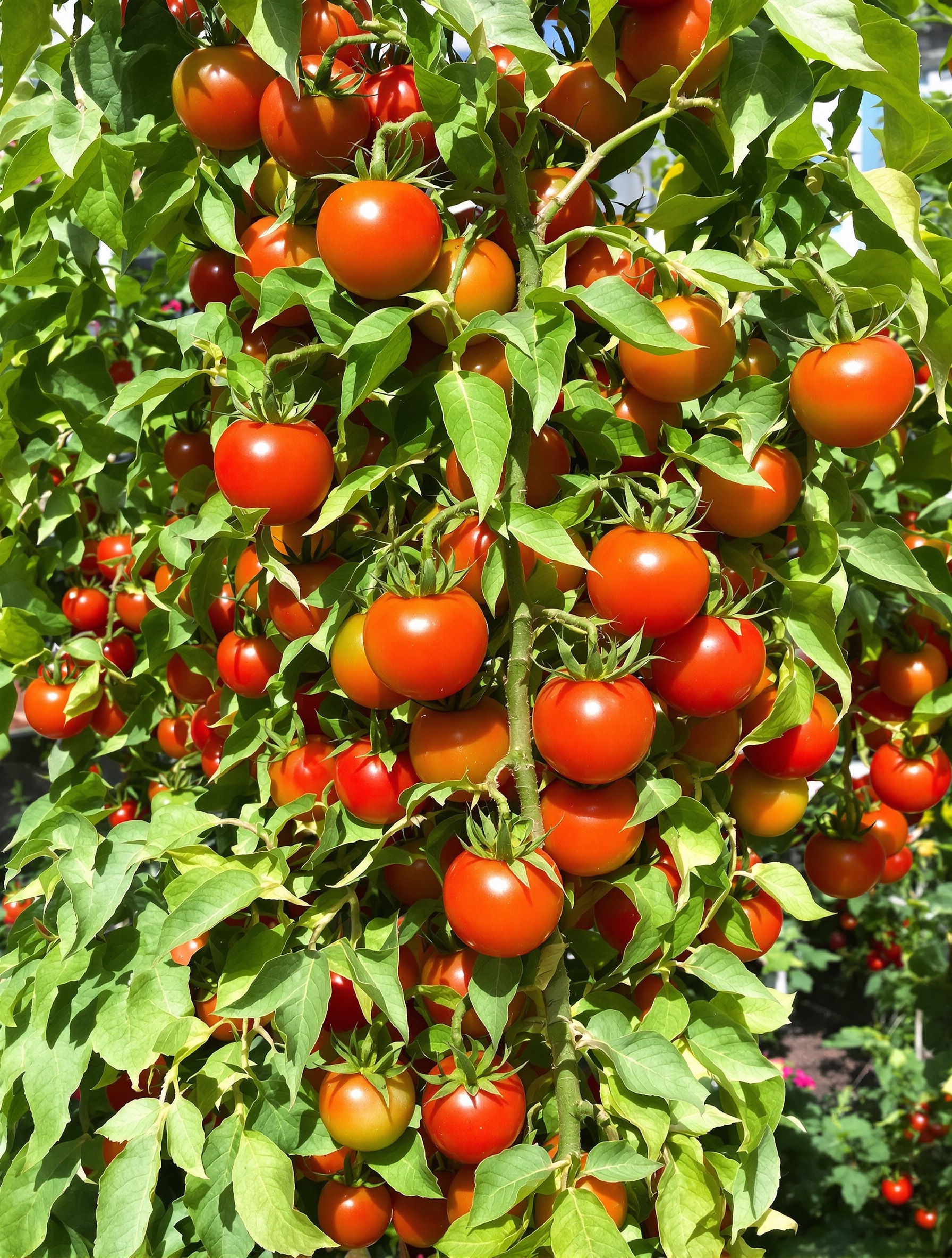Tomate Maestria F1 ultra-productive dans un potager familial