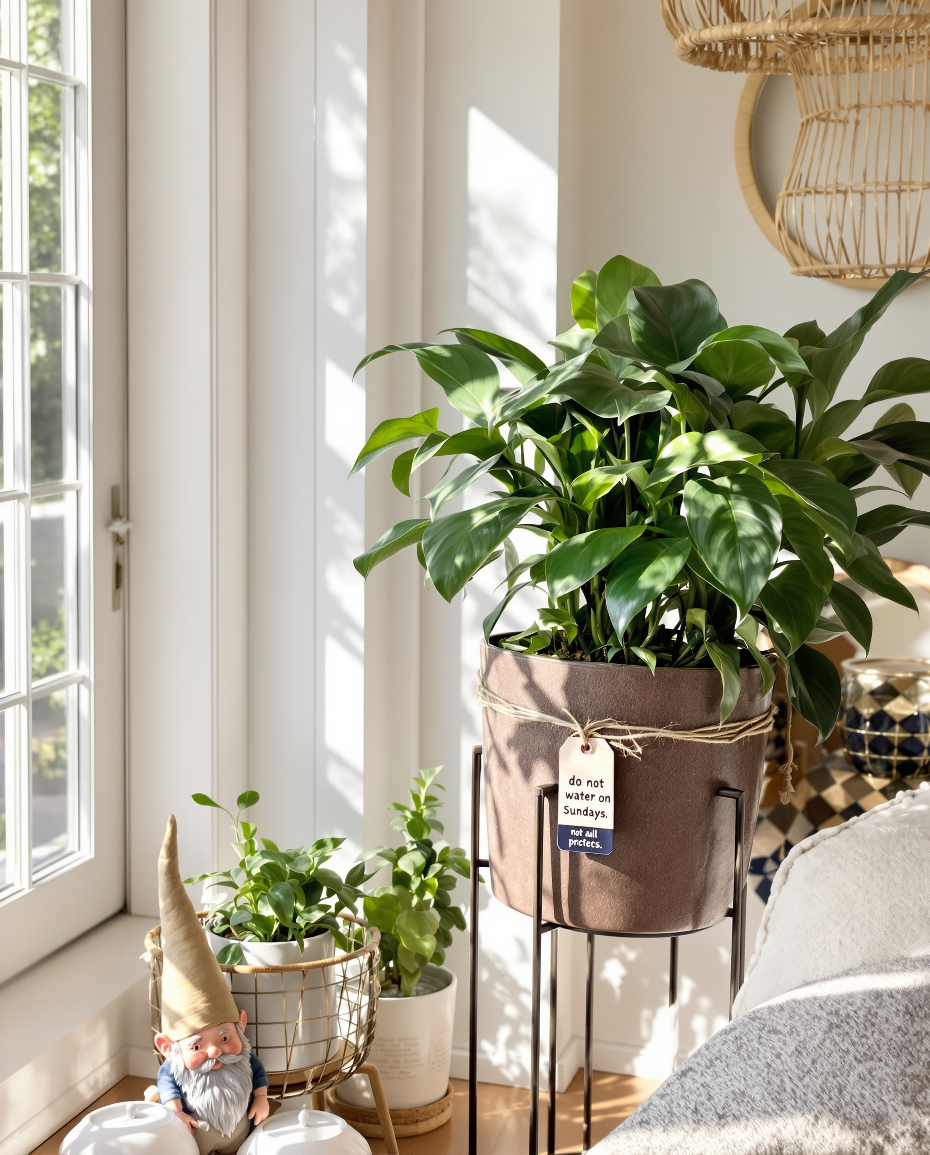 Support original plante déco éclectique humour