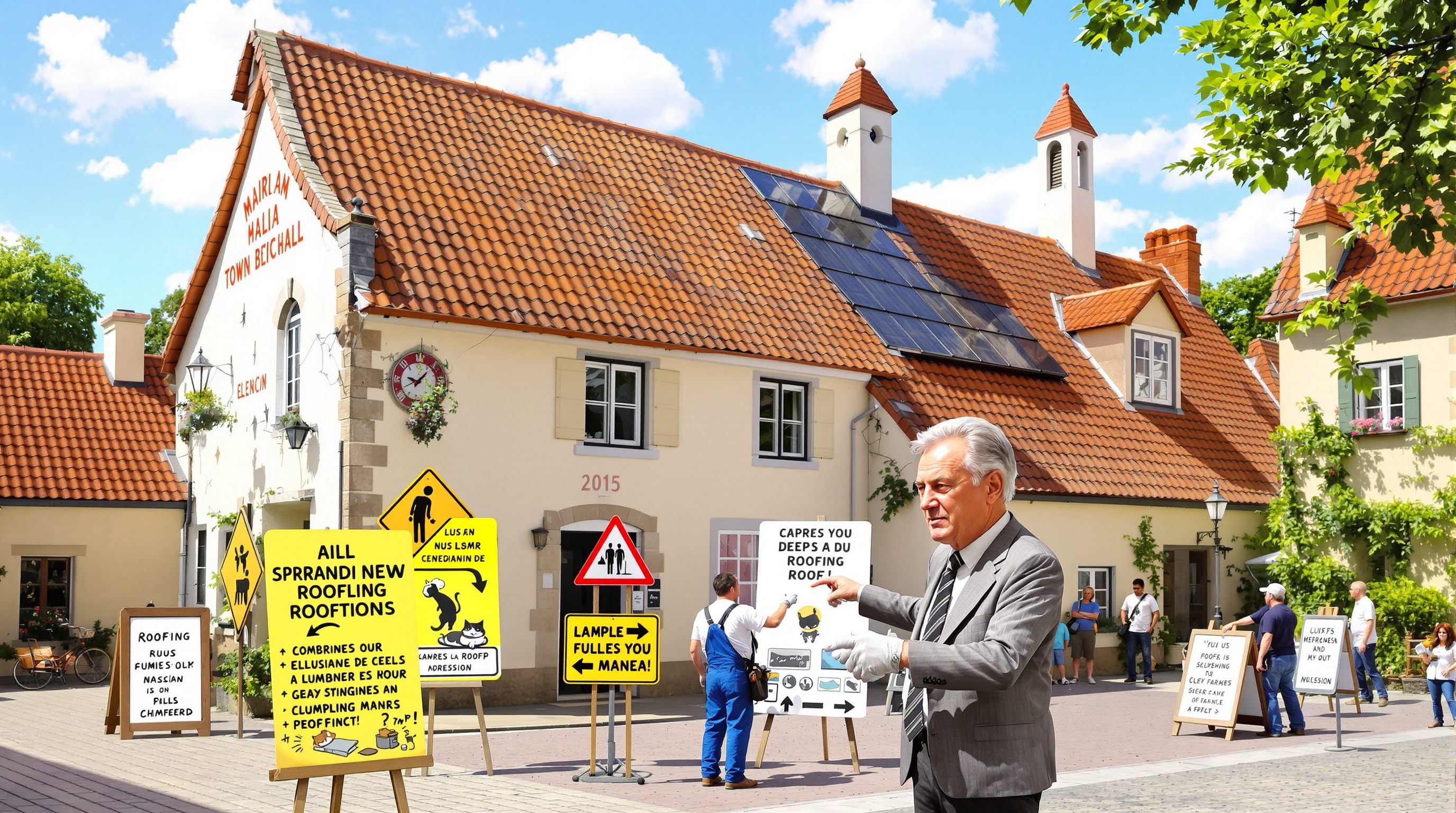 Anecdote mairie PLU changement toiture humour