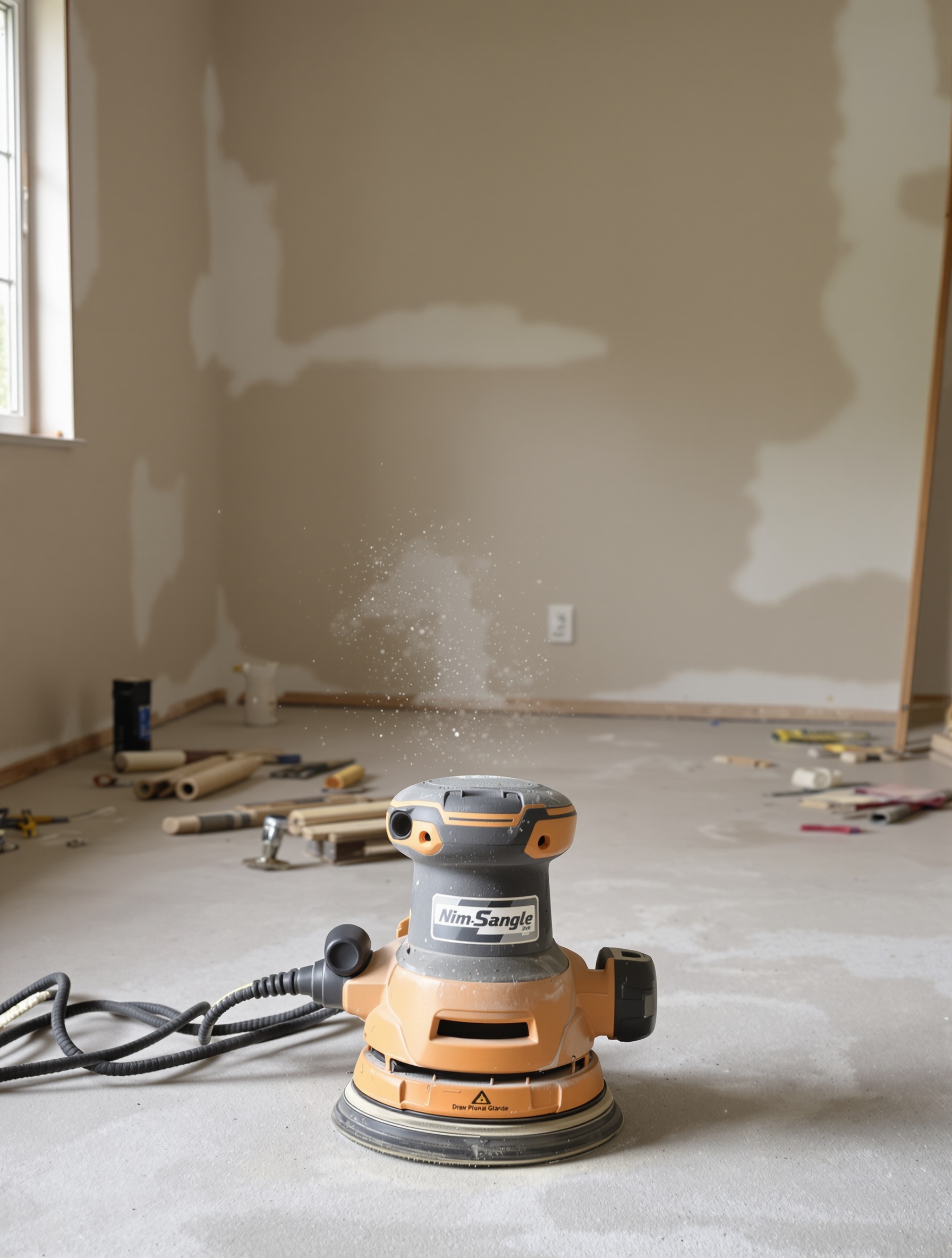 Ponceuse girafe sur chantier, entre fatalisme et confiance
