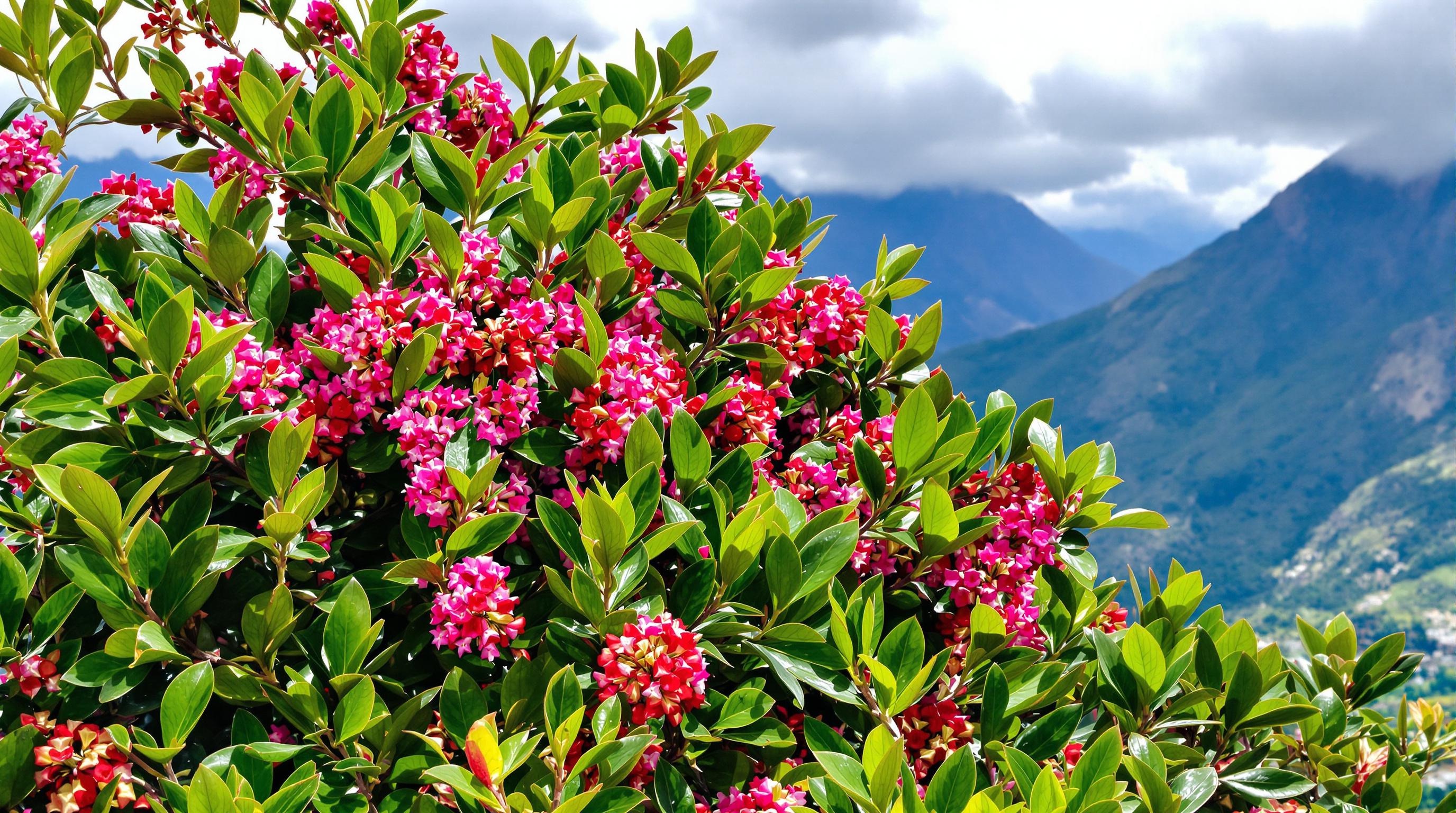 Escallonia feuillage persistant fleurs roses rouges Cordillère Andes