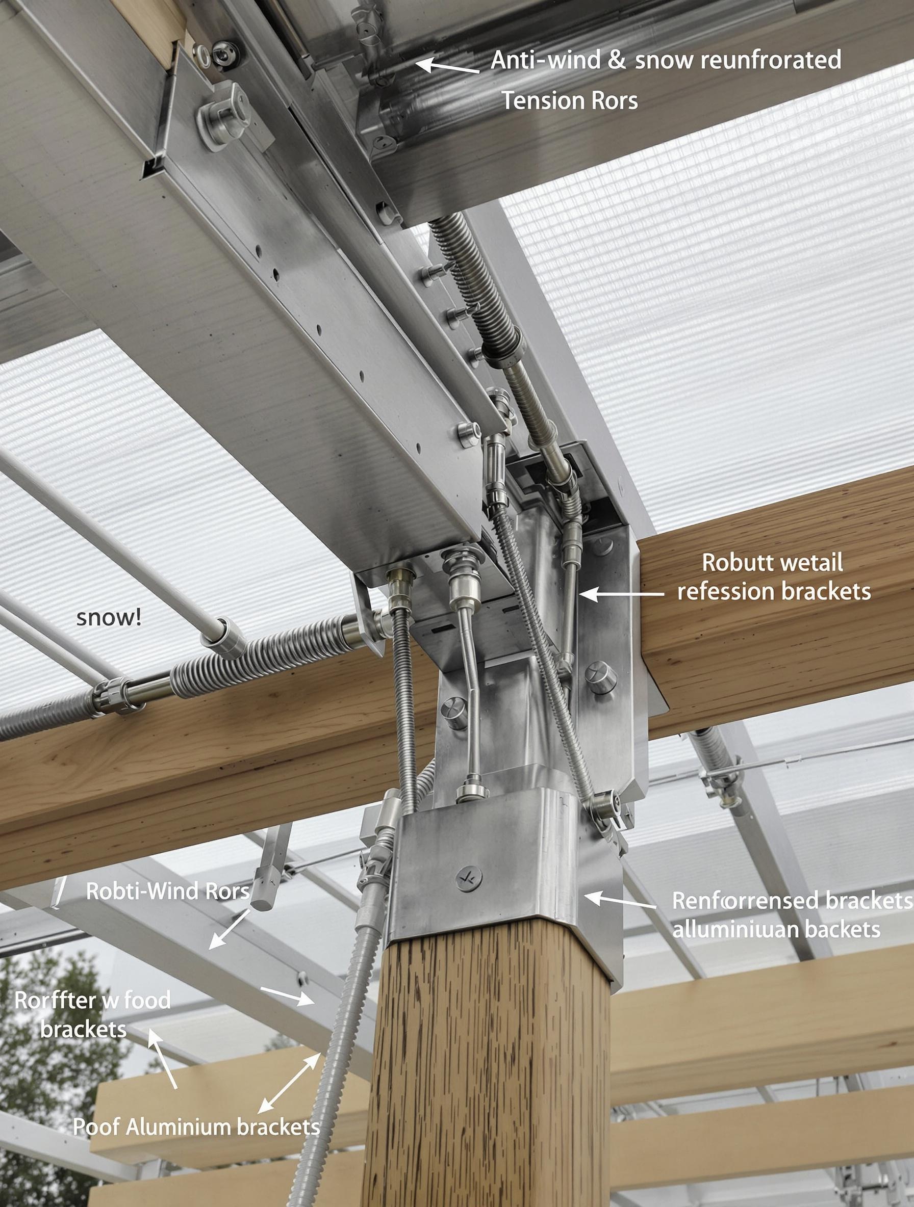 Renfort anti-vent neige abri piscine